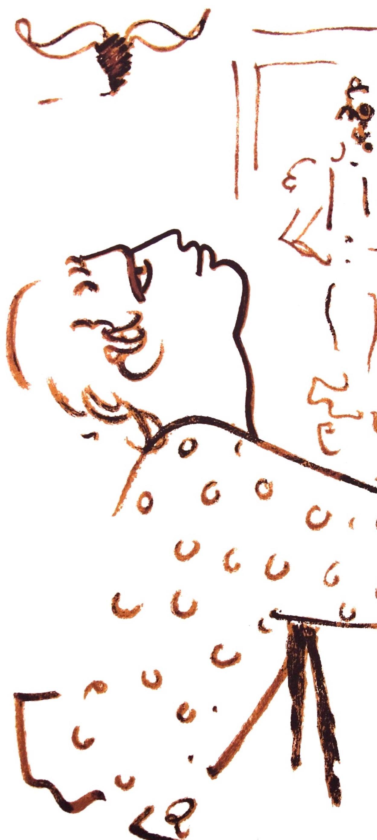 Cocteau, Composición, Taureaux (después) - Print de Jean Cocteau