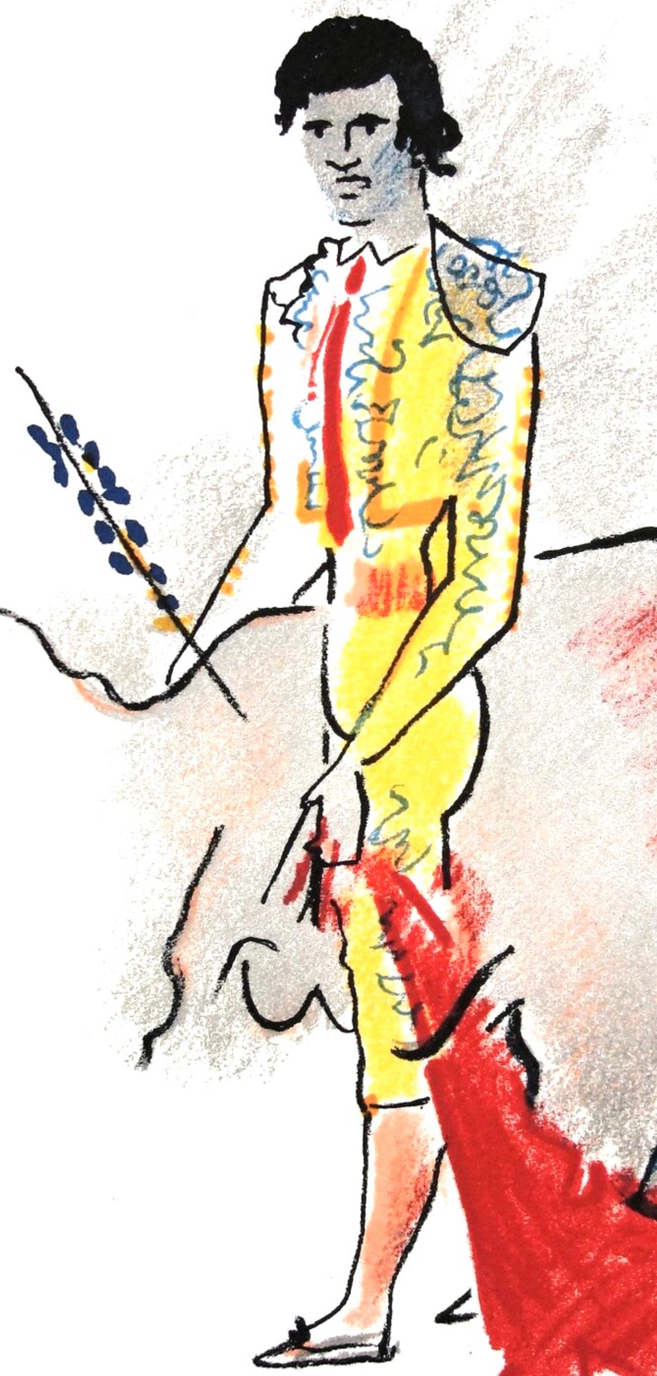 Cocteau, Composizione, Taureaux (dopo) - Print di Jean Cocteau