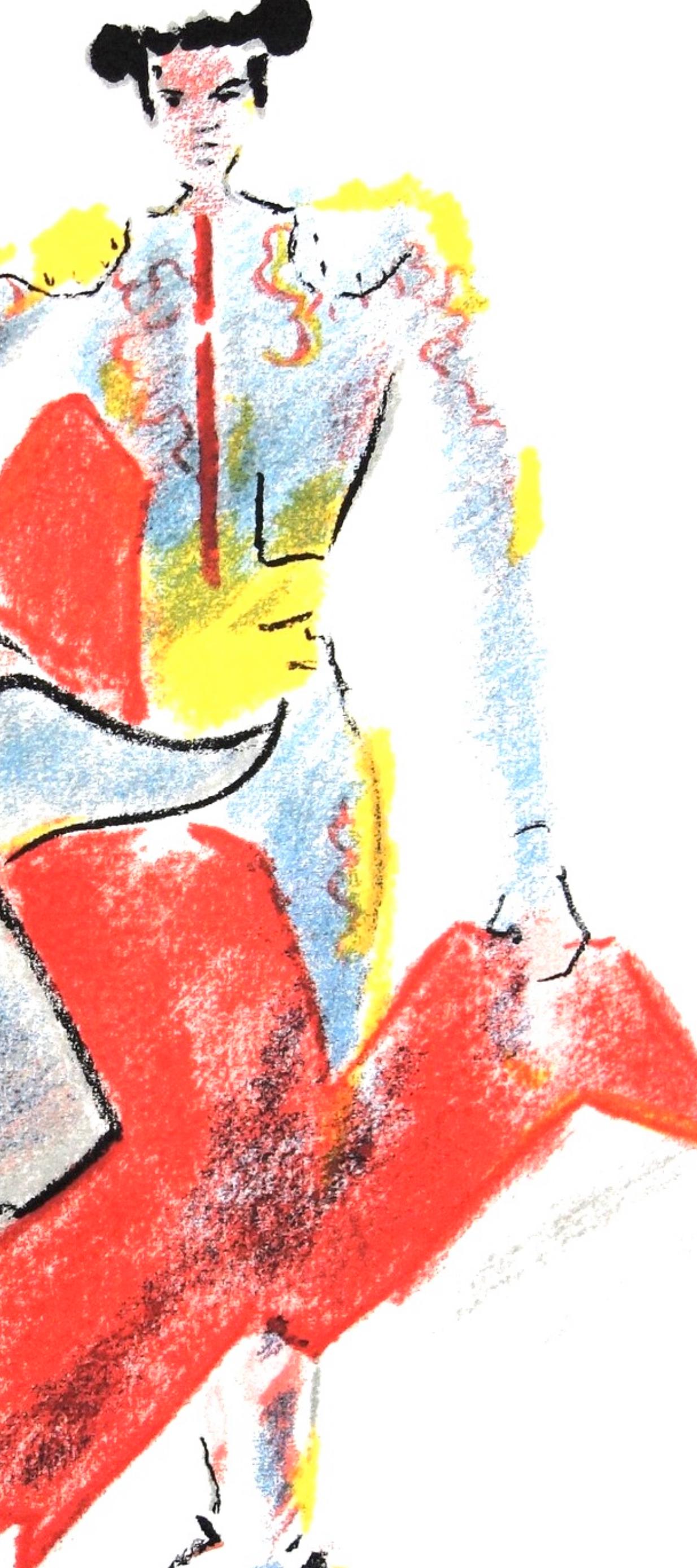 Cocteau, composition, Taureaux (après) - Print de Jean Cocteau