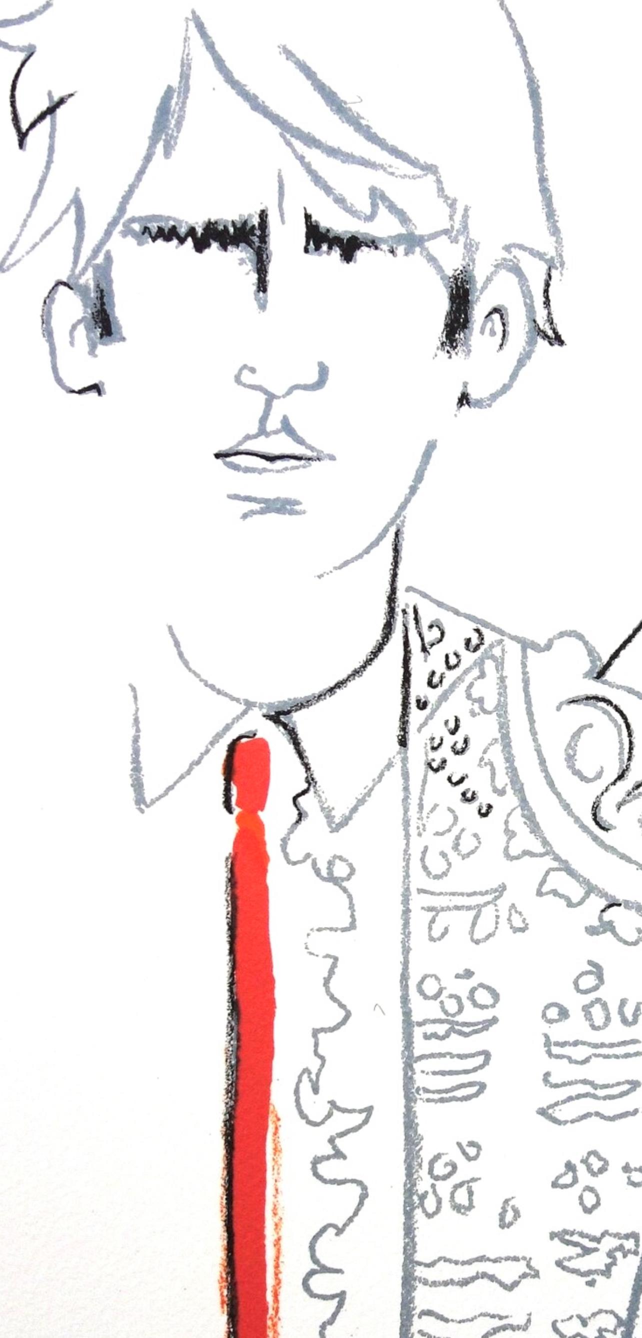Cocteau, Composition, Taureaux (after) - Print by Jean Cocteau