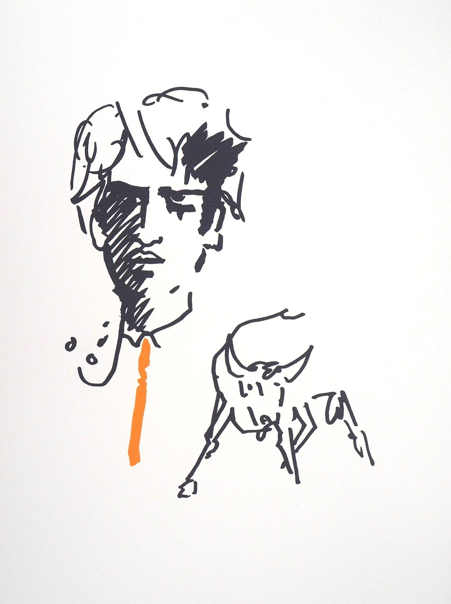 Cocteau, Composition, Taureaux (after) - Print by Jean Cocteau