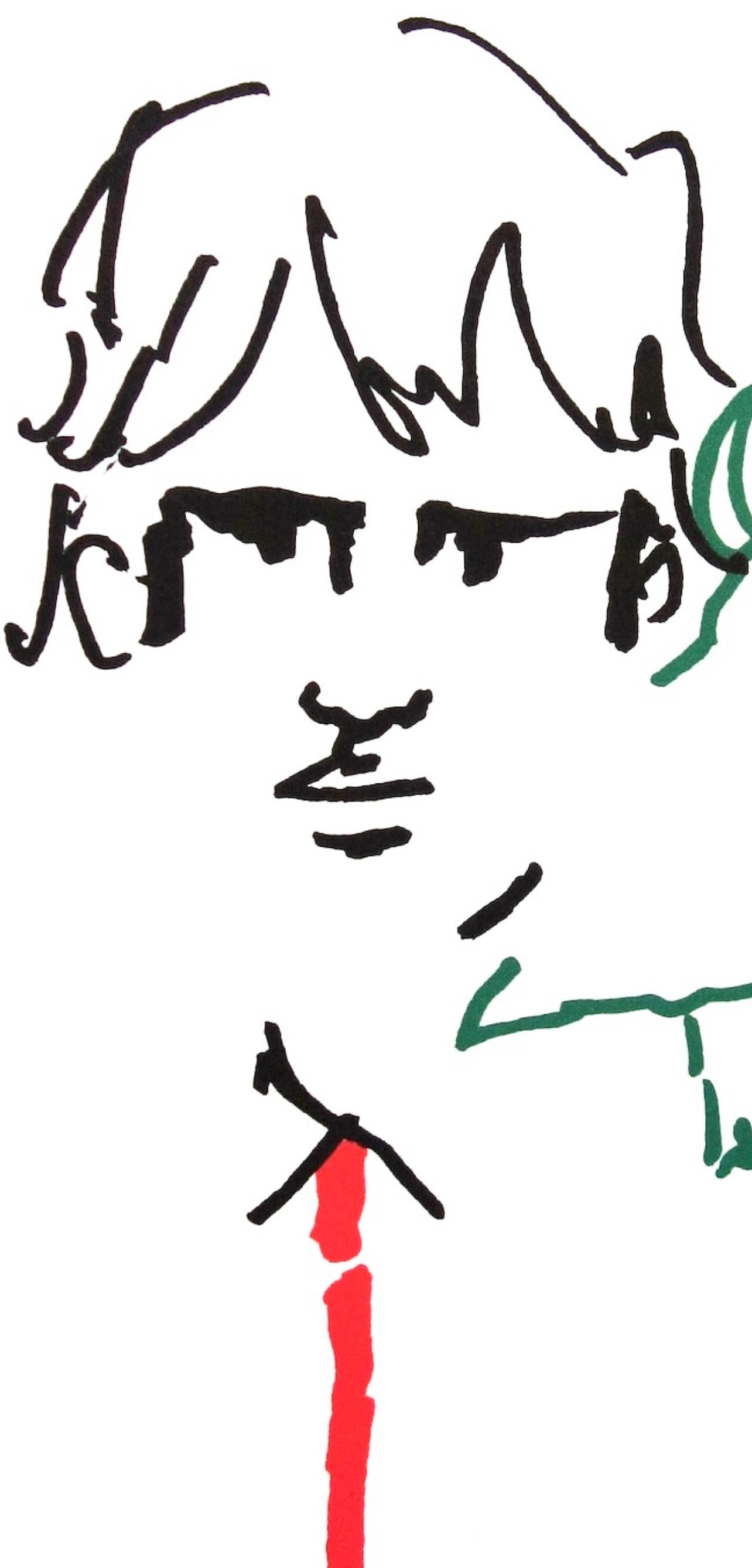 Cocteau, Composition, Taureaux (after) - Print by Jean Cocteau