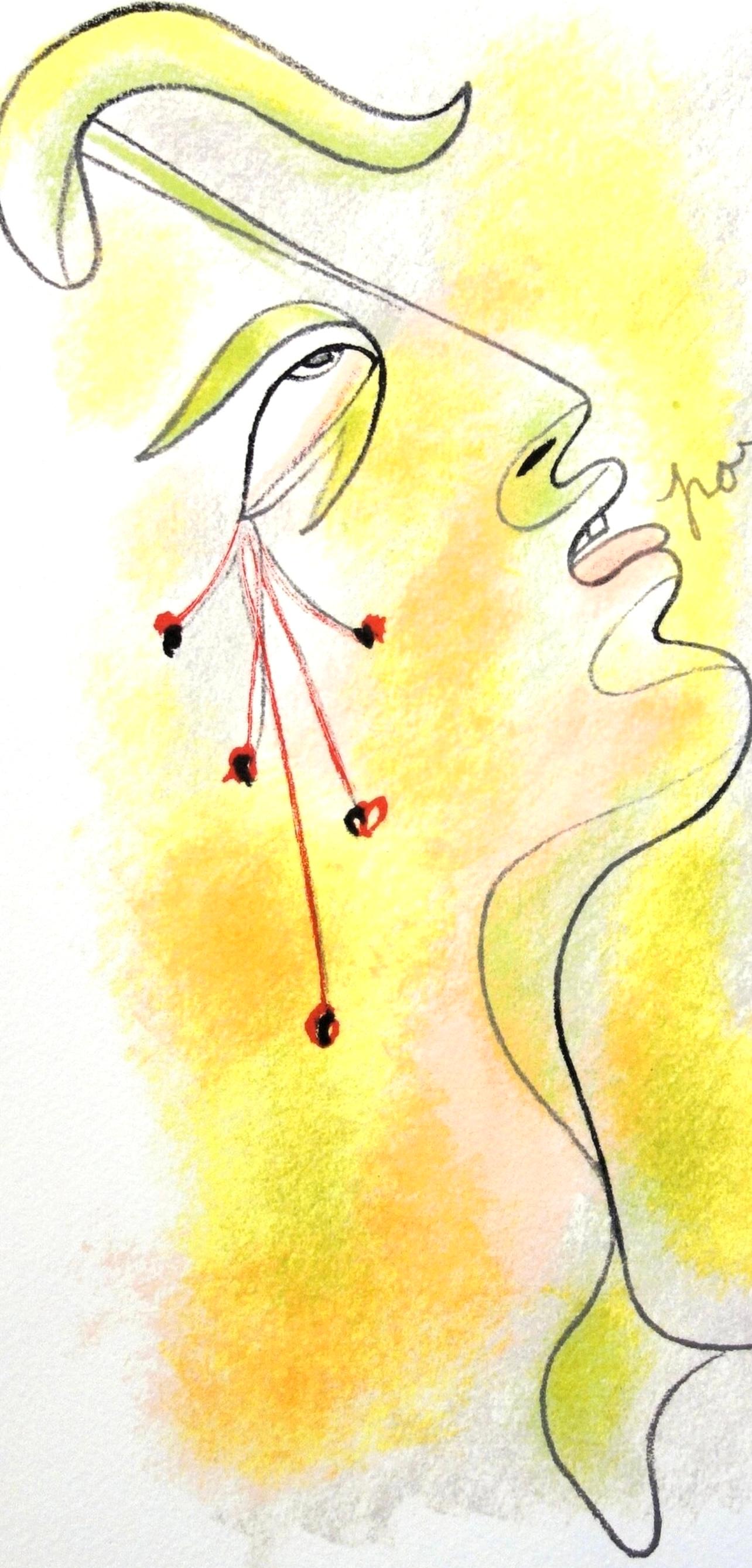 Cocteau, Composition, Taureaux (after) - Print by Jean Cocteau