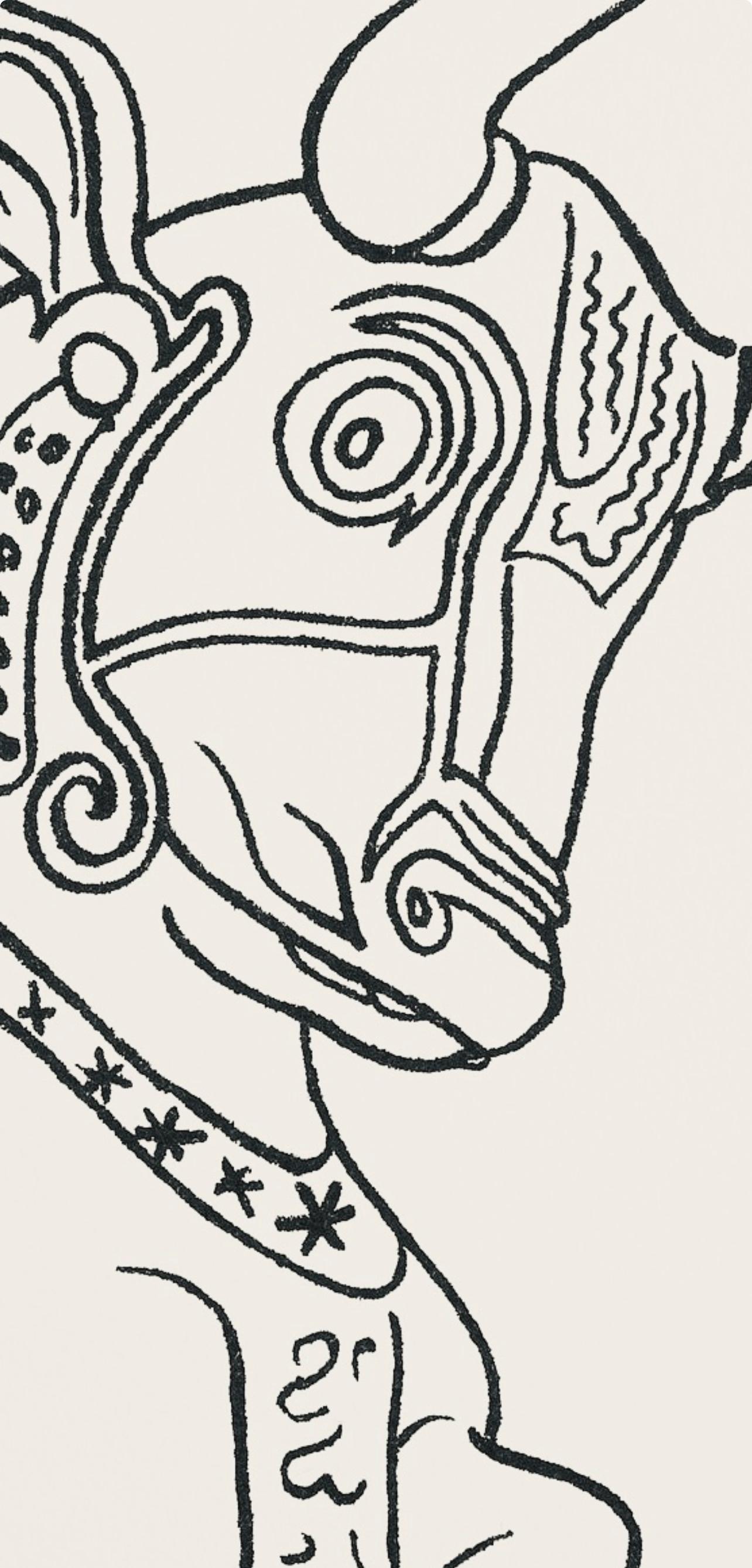 Cocteau, Composition, Taureaux (after) - Modern Print by Jean Cocteau