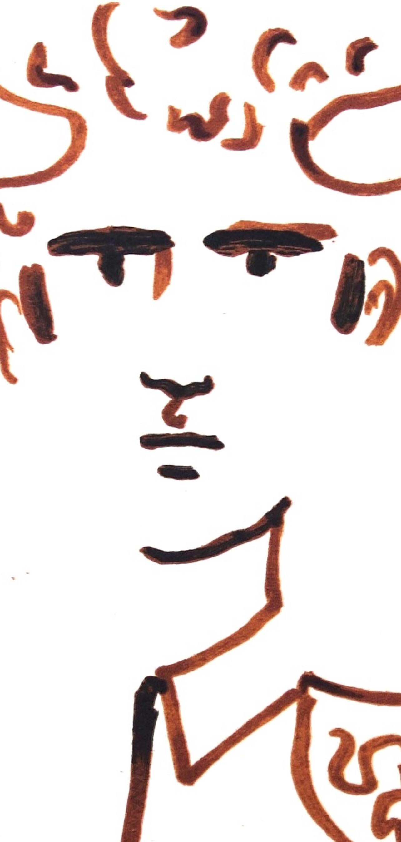 Cocteau, Composition, Taureaux (after) - Modern Print by Jean Cocteau
