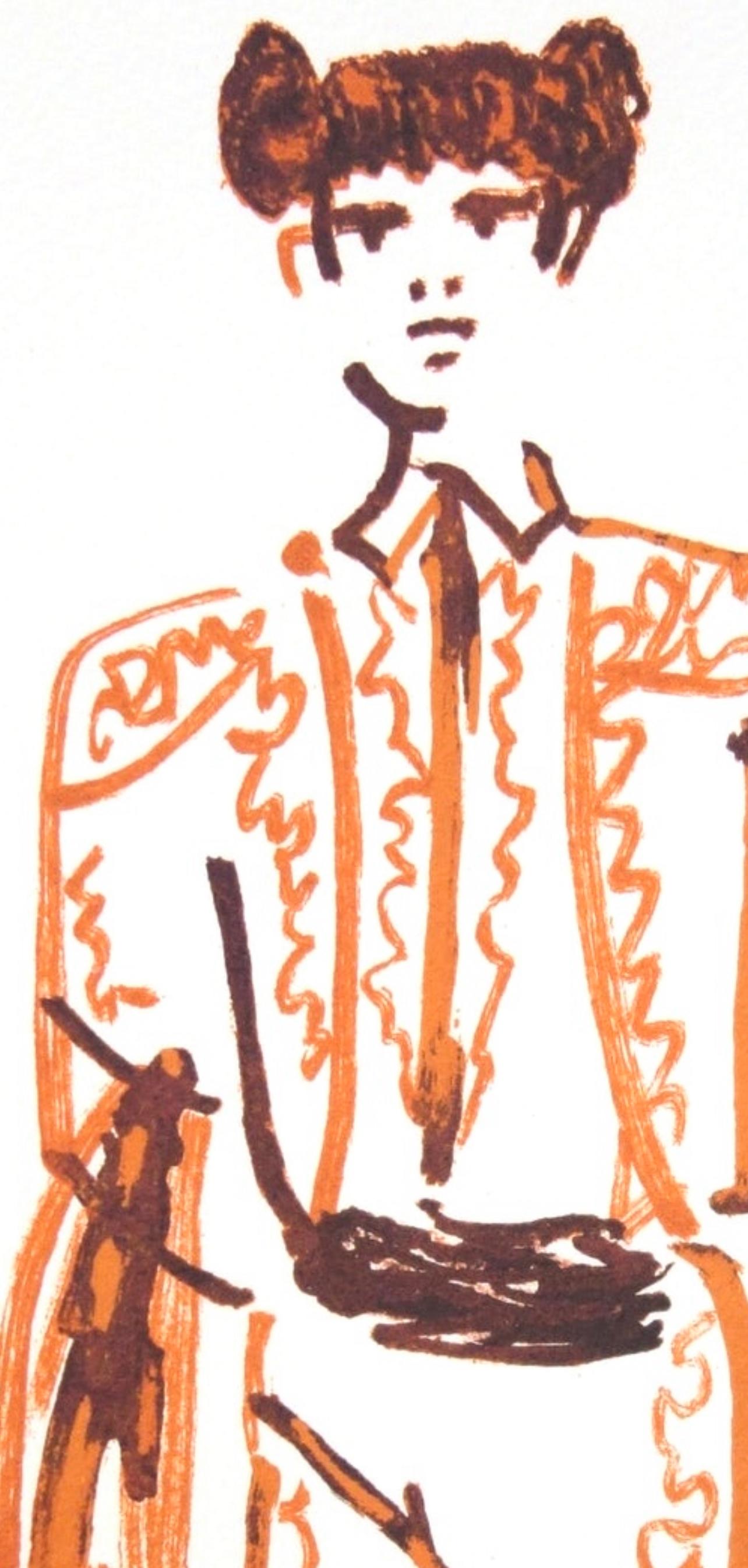 Cocteau, Composition, Taureaux (after) - Modern Print by Jean Cocteau