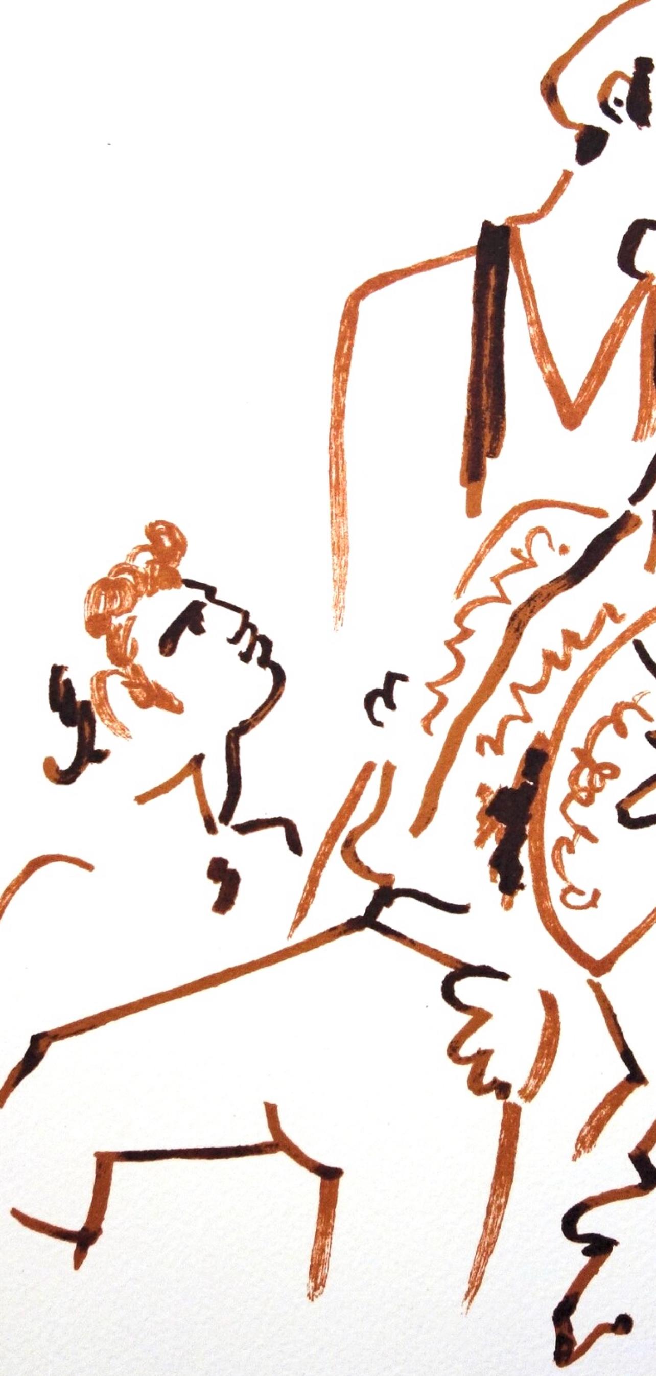 Cocteau, Composition, Taureaux (after) - Modern Print by Jean Cocteau