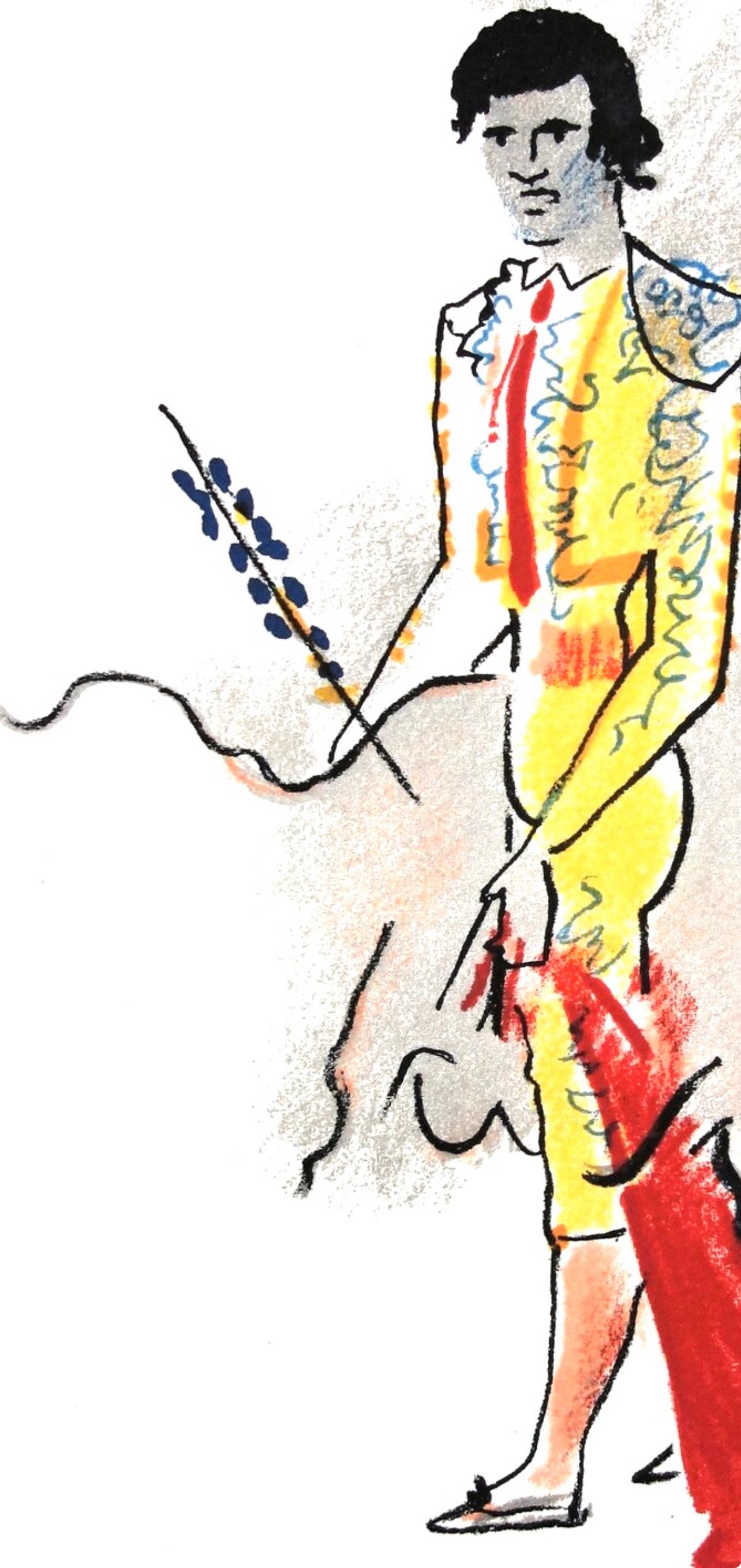 Cocteau, Composizione, Taureaux (dopo) - Print Moderno di Jean Cocteau