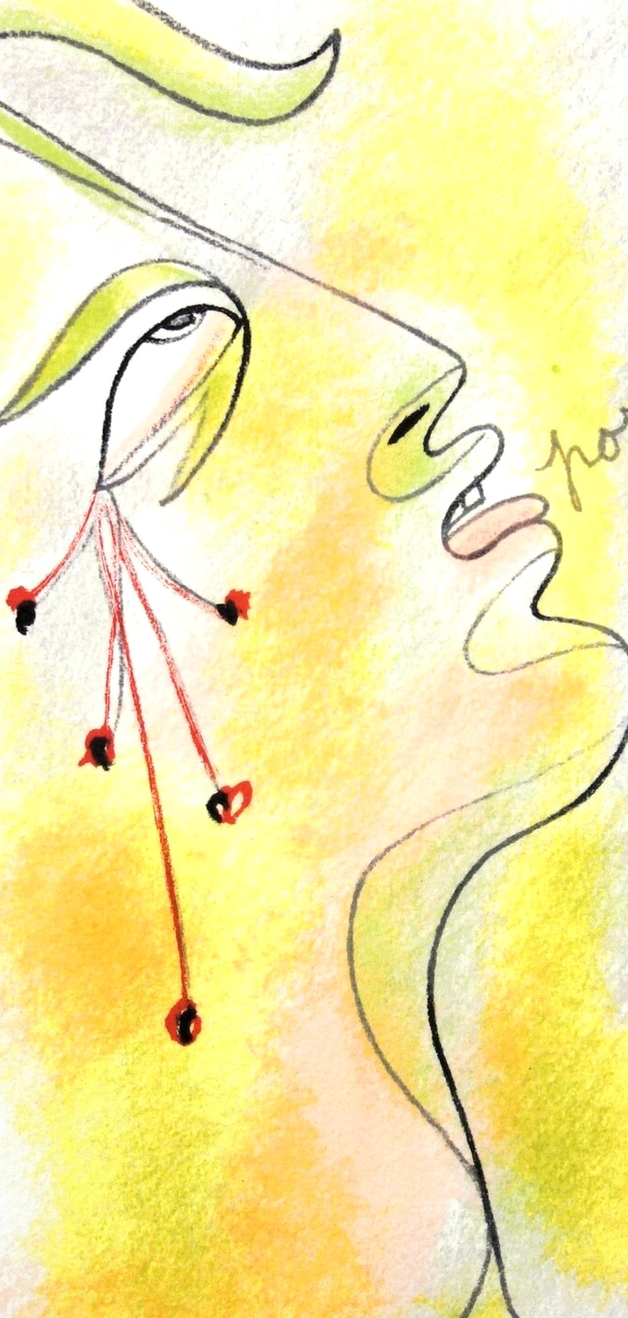 Cocteau, Composition, Taureaux (after) - Modern Print by Jean Cocteau