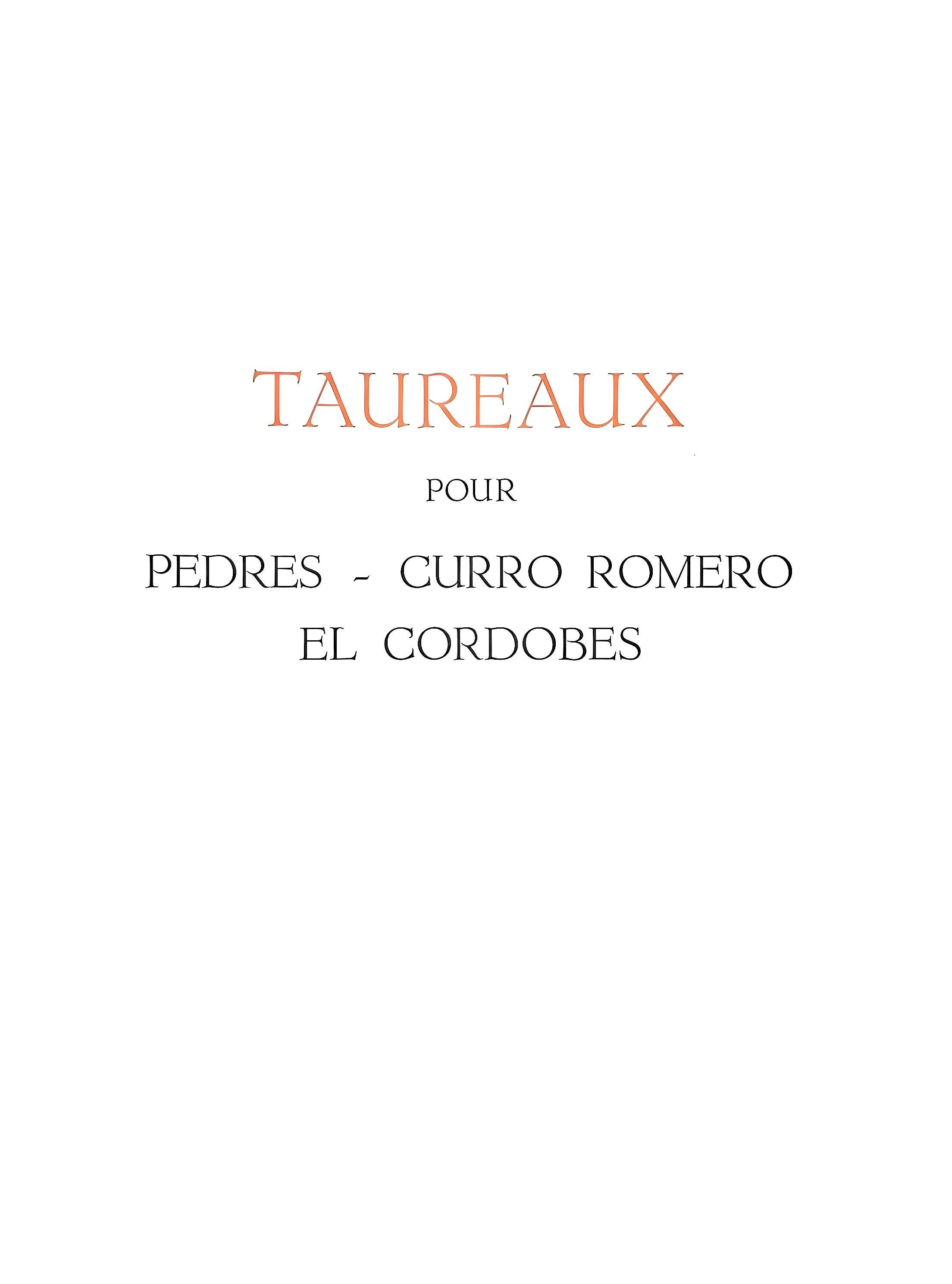 Cocteau, Composición, Taureaux (después) en venta 1