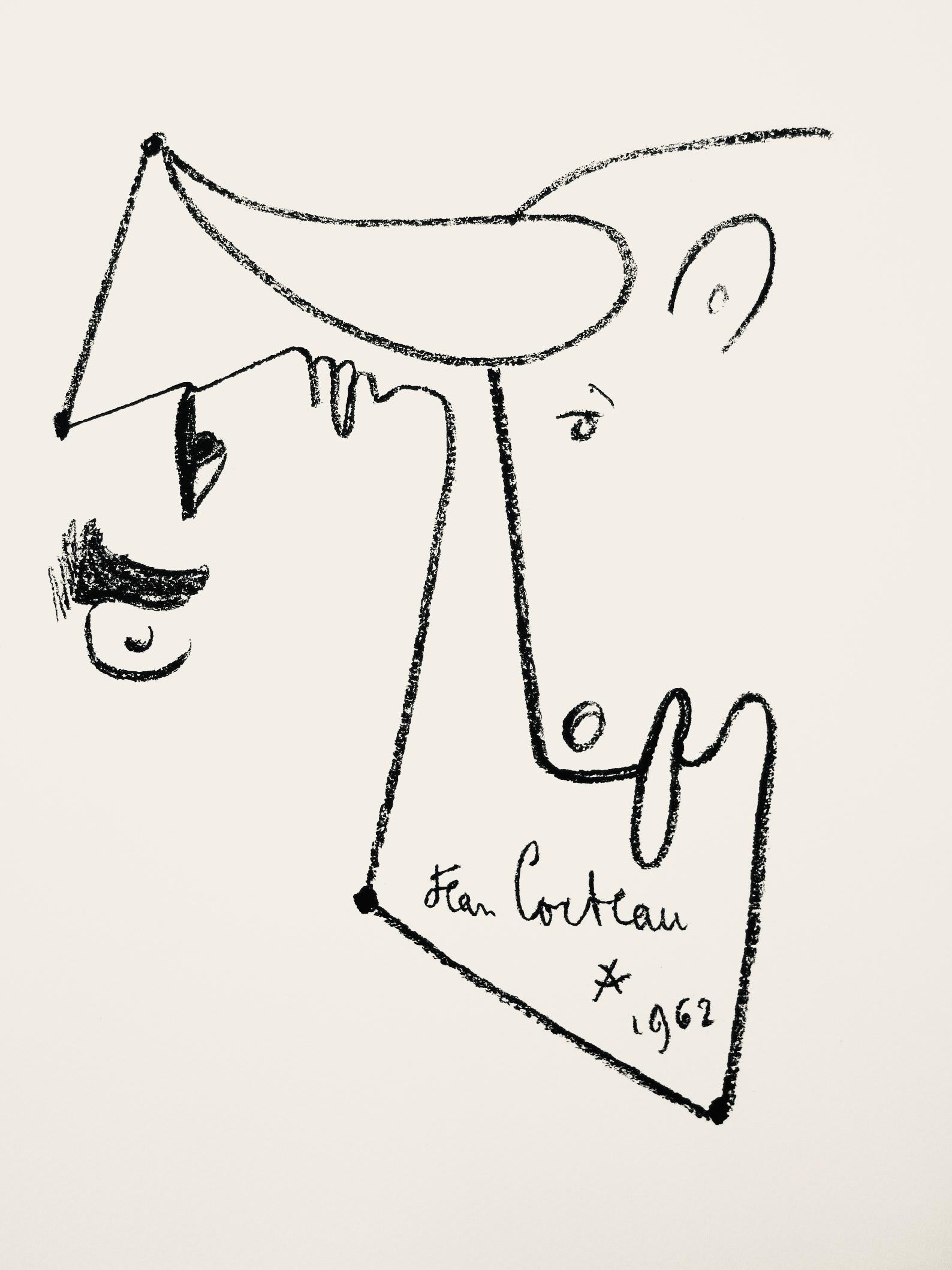 Landscape Print di Jean Cocteau - Cocteau, Composizione, Taureaux (dopo)