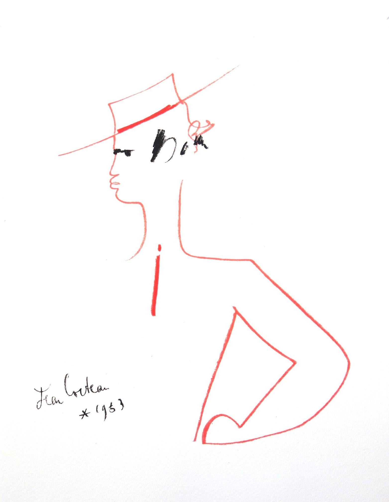 Jean Cocteau Figurative Print - Cocteau, Composition, Taureaux (after)