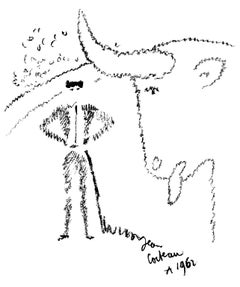 Cocteau, Confrontation, Taureaux, Lithographies de Jean Cocteau (after)