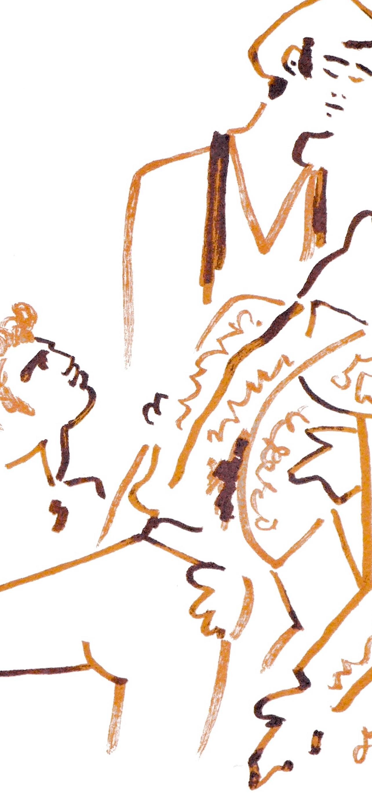 Cocteau, Deux monosabios, Lithographies de Jean Cocteau (after) For Sale 3