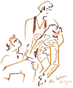 Cocteau, Deux monosabios, Lithographies de Jean Cocteau (after)