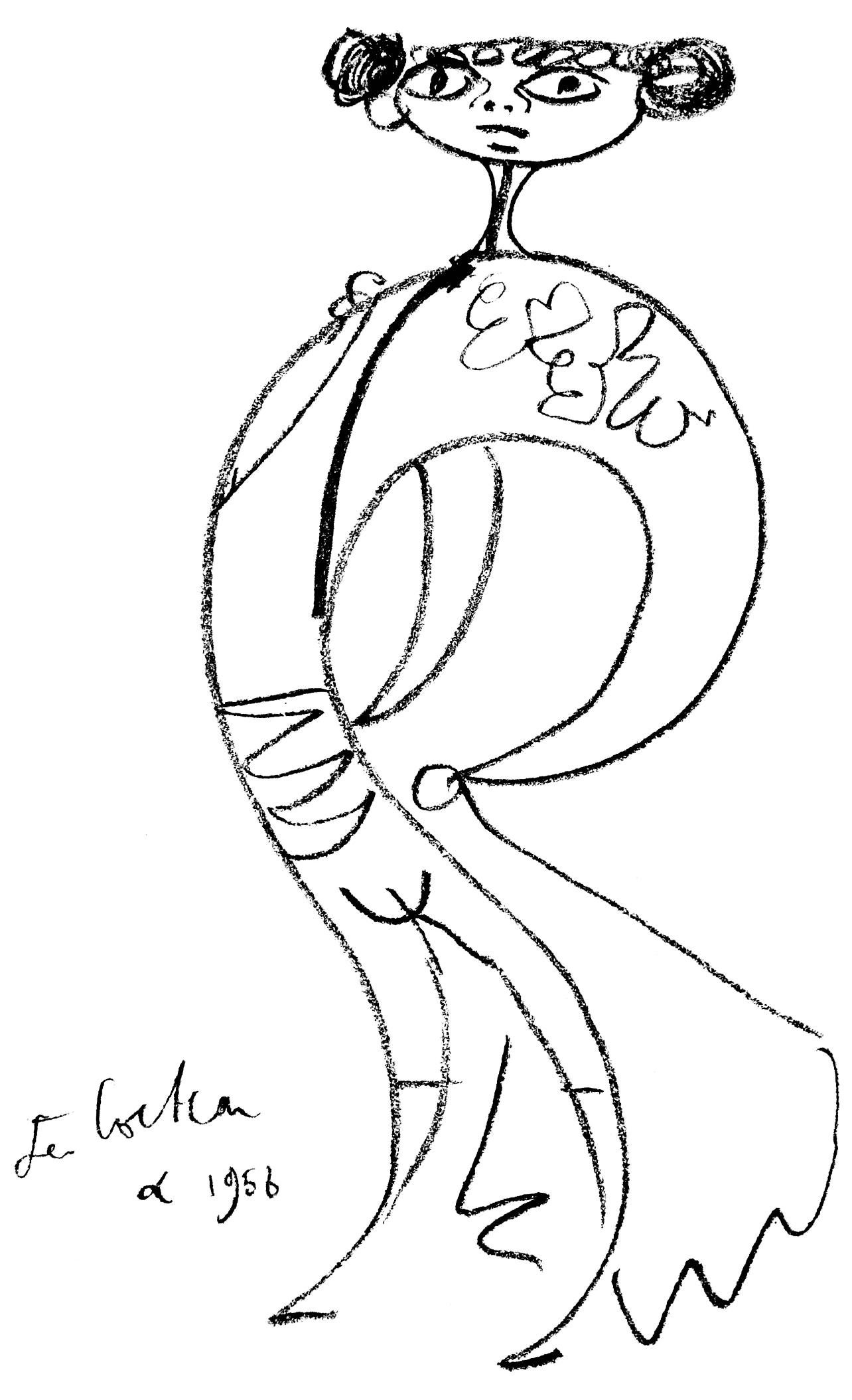 Lithograph on vélin de Rives paper. Paper Size: 15 x 11 inches. Inscription: Signed in the plate and unnumbered, as issued. Notes: From the folio, Taureaux, Lithographies de Jean Cocteau, 1965. Published by Éditions Michèle Trinckvel, Paris; printed