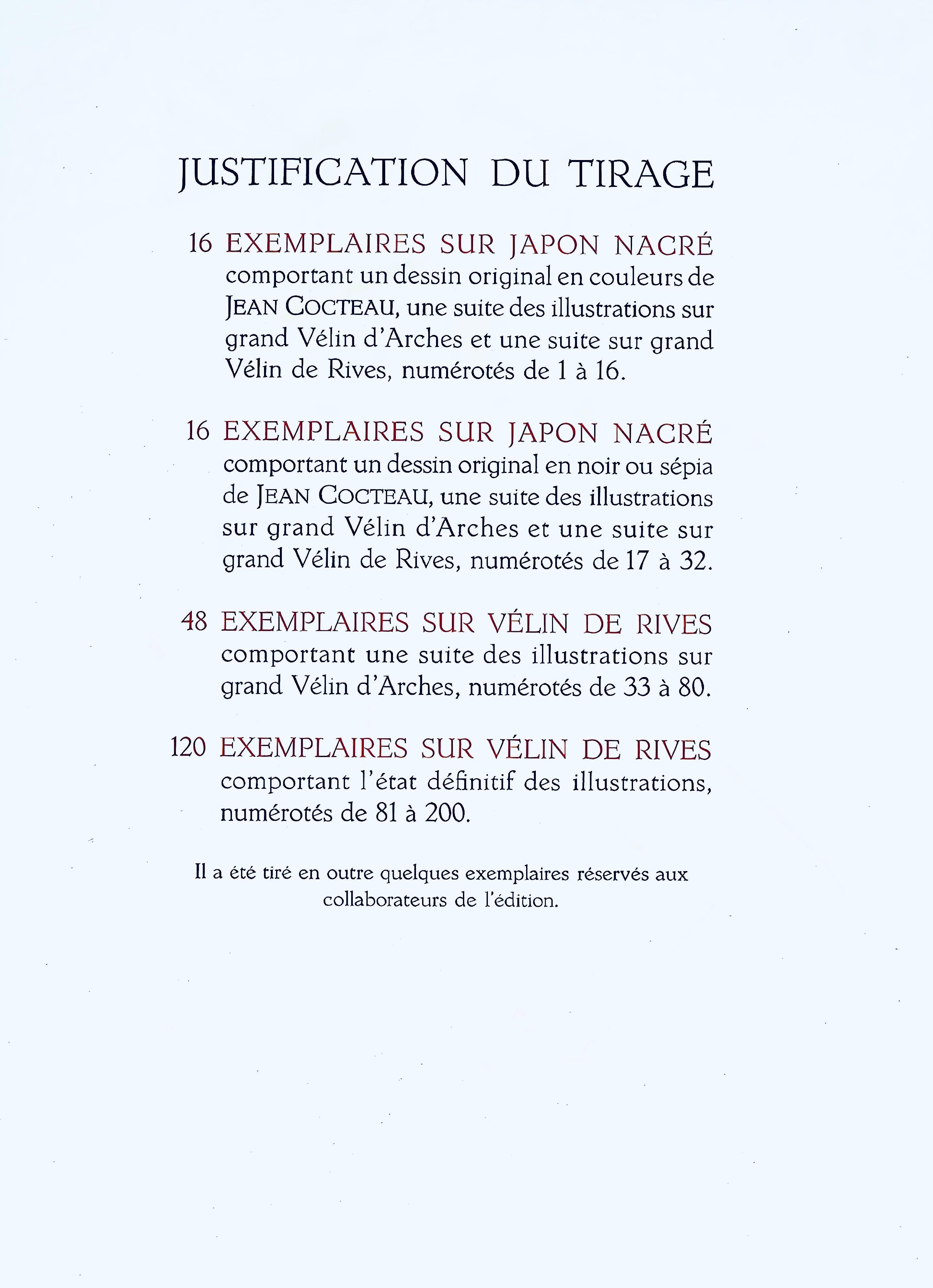 Cocteau, La cravate de deuil, Taureaux, Lithographies de Jean Cocteau (after) For Sale 6