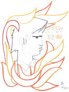 Cocteau, Le buisson ardent, Lithographies de Jean Cocteau (after)