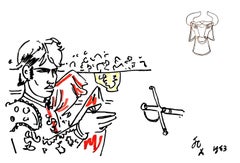 Cocteau, L'épée de mort, Lithographies de Jean Cocteau (after)