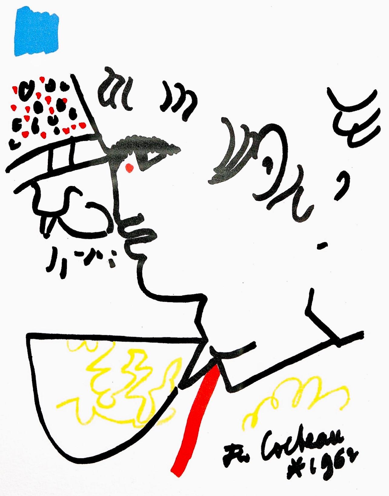 Lithograph on vélin de Rives paper. Paper Size: 15 x 11 inches. Inscription: Signed in the plate and unnumbered, as issued. Notes: From the folio, Taureaux, Lithographies de Jean Cocteau, 1965. Published by Éditions Michèle Trinckvel, Paris; printed