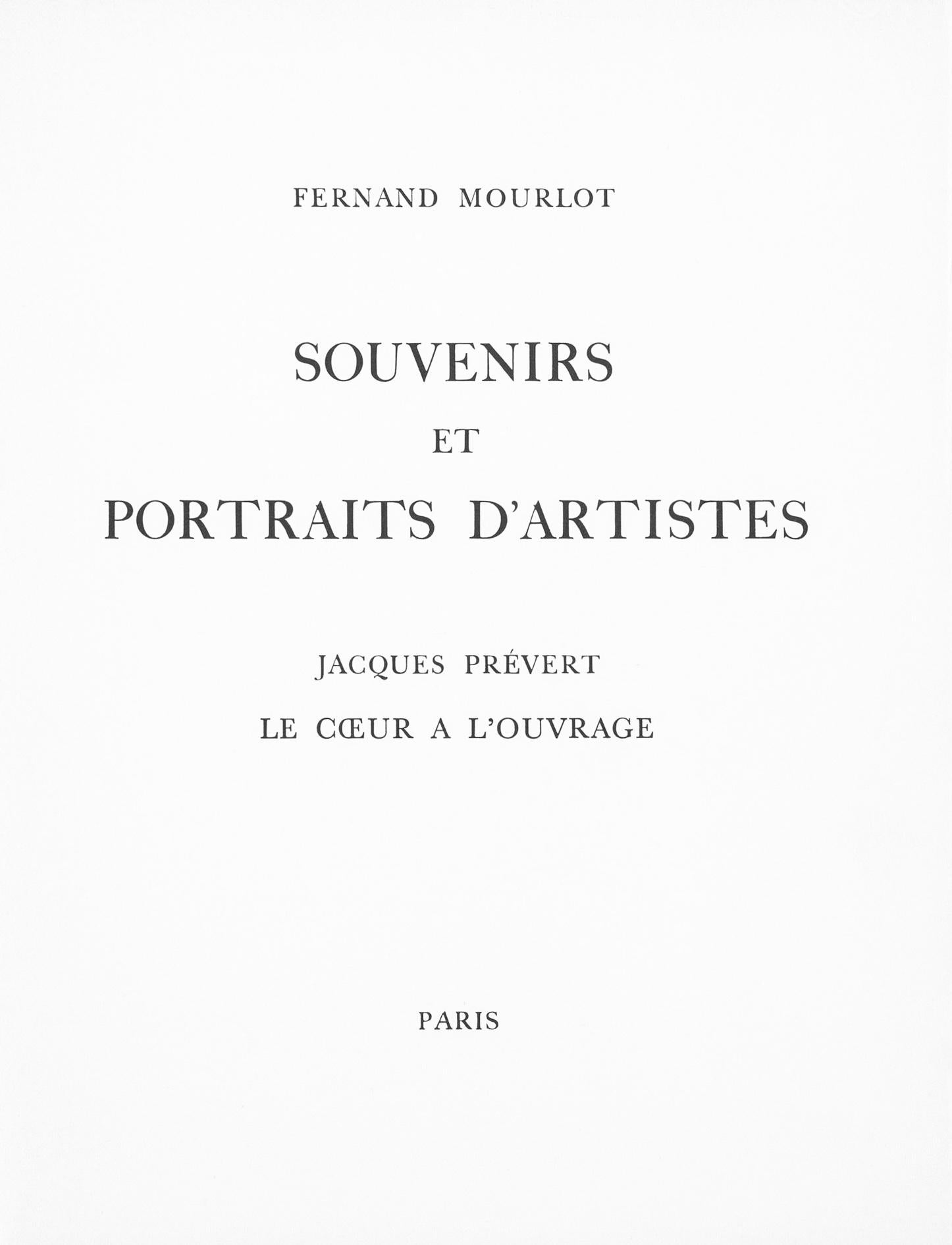Cocteau, Manuscrit, Souvenirs et Portraits d'Artistes (after) For Sale 3