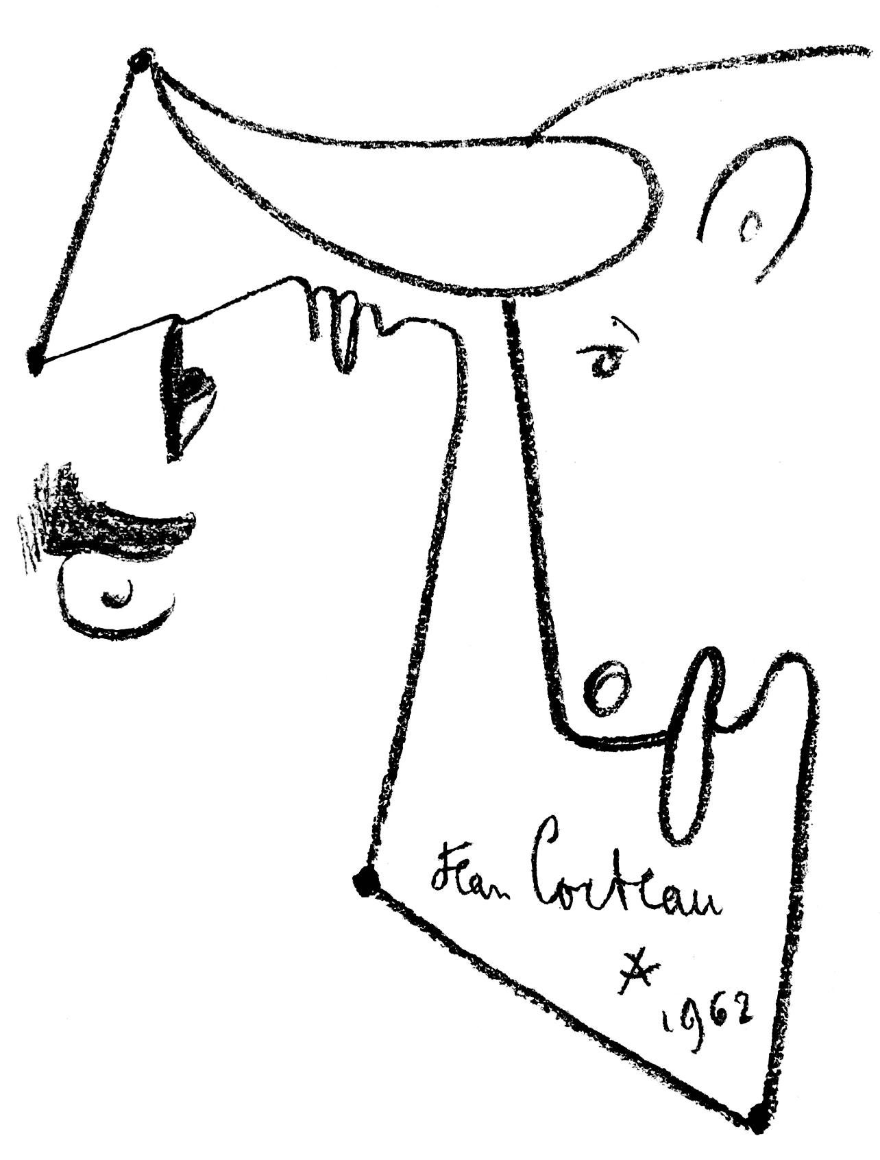 Lithograph on vélin de Rives paper. Paper Size: 15 x 11 inches. Inscription: Signed in the plate and unnumbered, as issued. Notes: From the folio, Taureaux, Lithographies de Jean Cocteau, 1965. Published by Éditions Michèle Trinckvel, Paris; printed