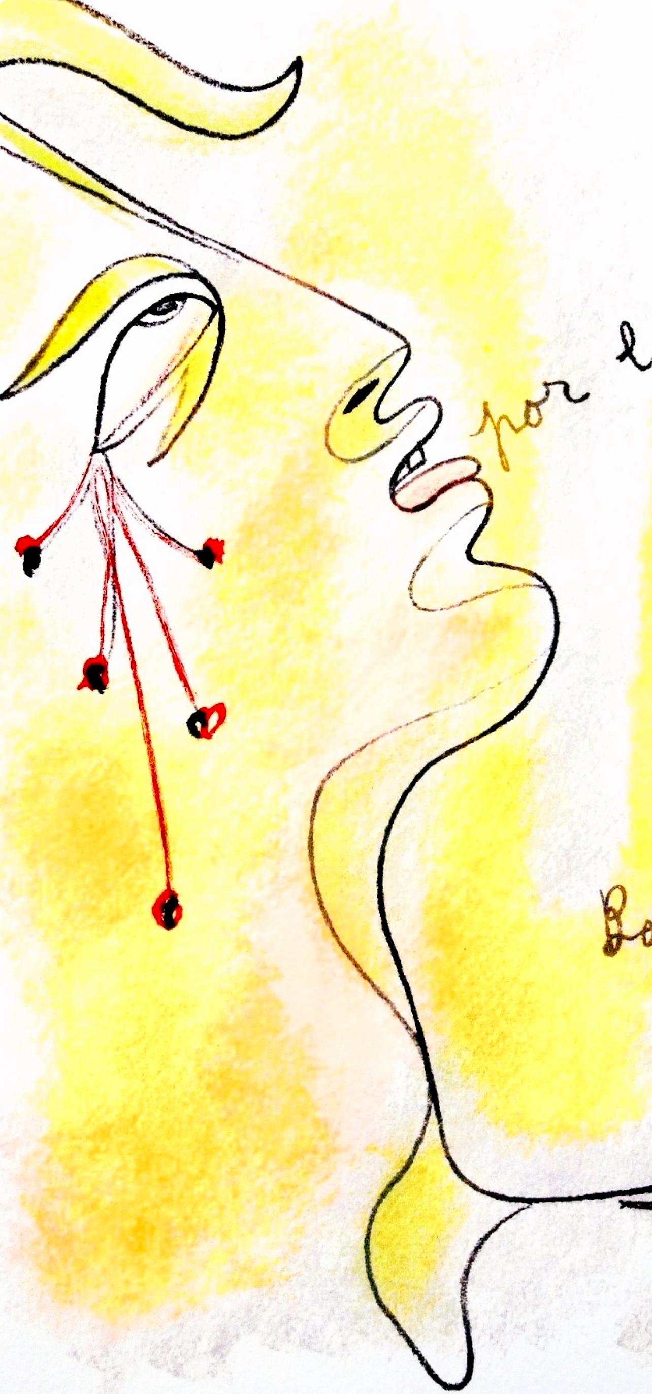 Cocteau, Por la boca de su herida, Lithographies de Jean Cocteau (d'après) en vente 2