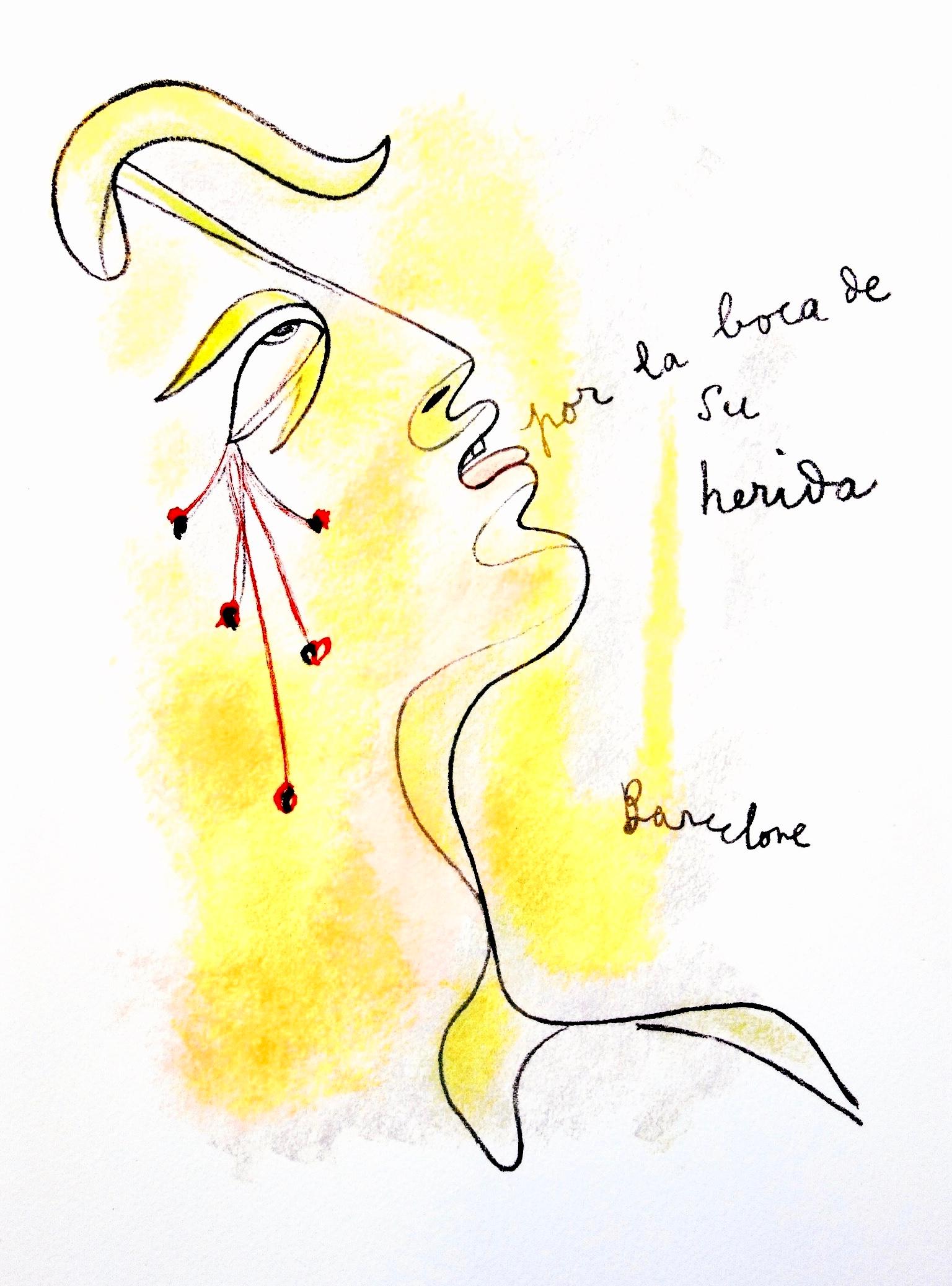 Cocteau, Por la boca de su herida, Lithographies de Jean Cocteau (d'après) en vente 4