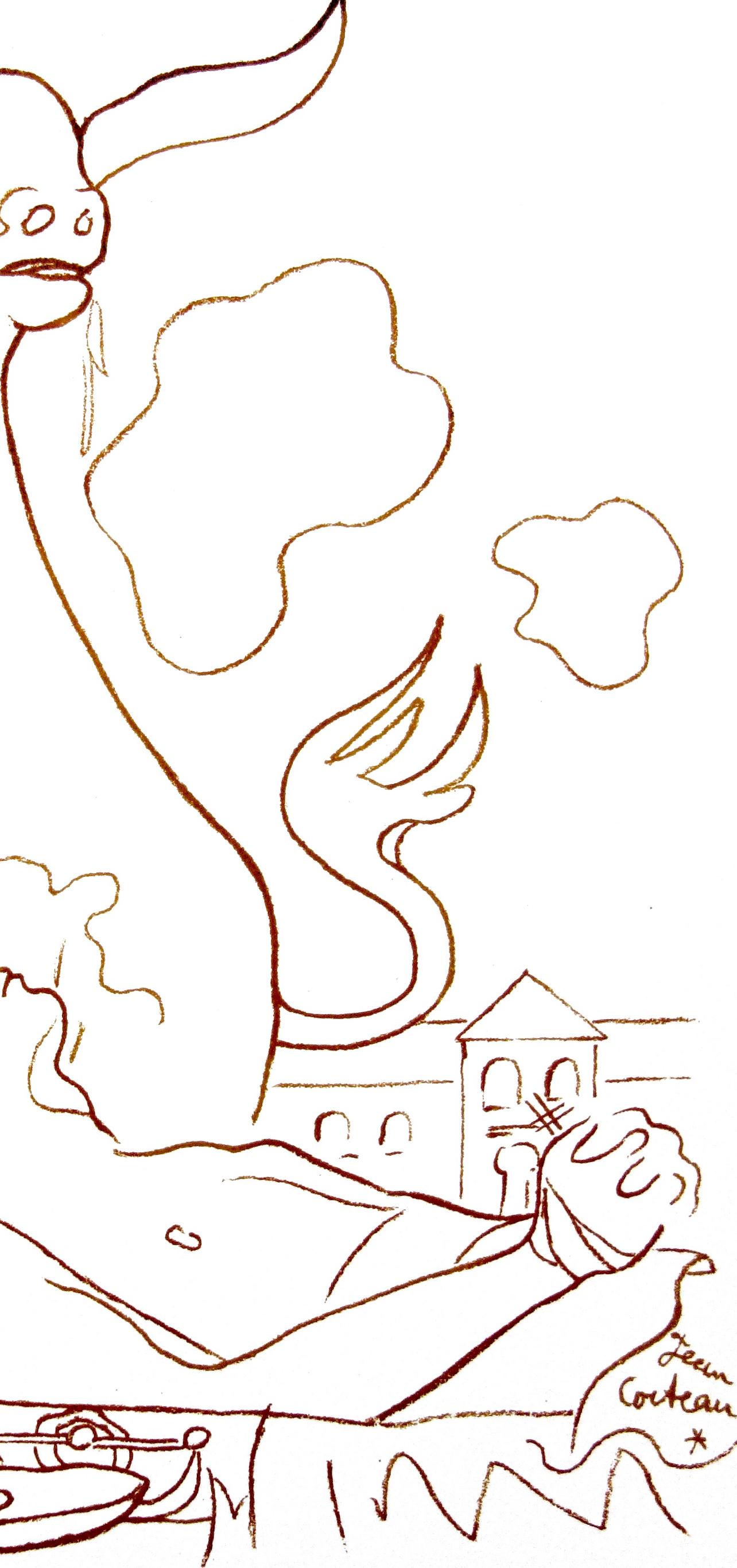 Cocteau, Une tête, deux races, Lithographies de Jean Cocteau (after) For Sale 3