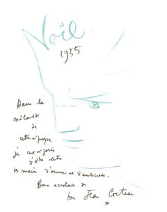 Composition - Lithographie originale d'après Jean Cocteau - 1982