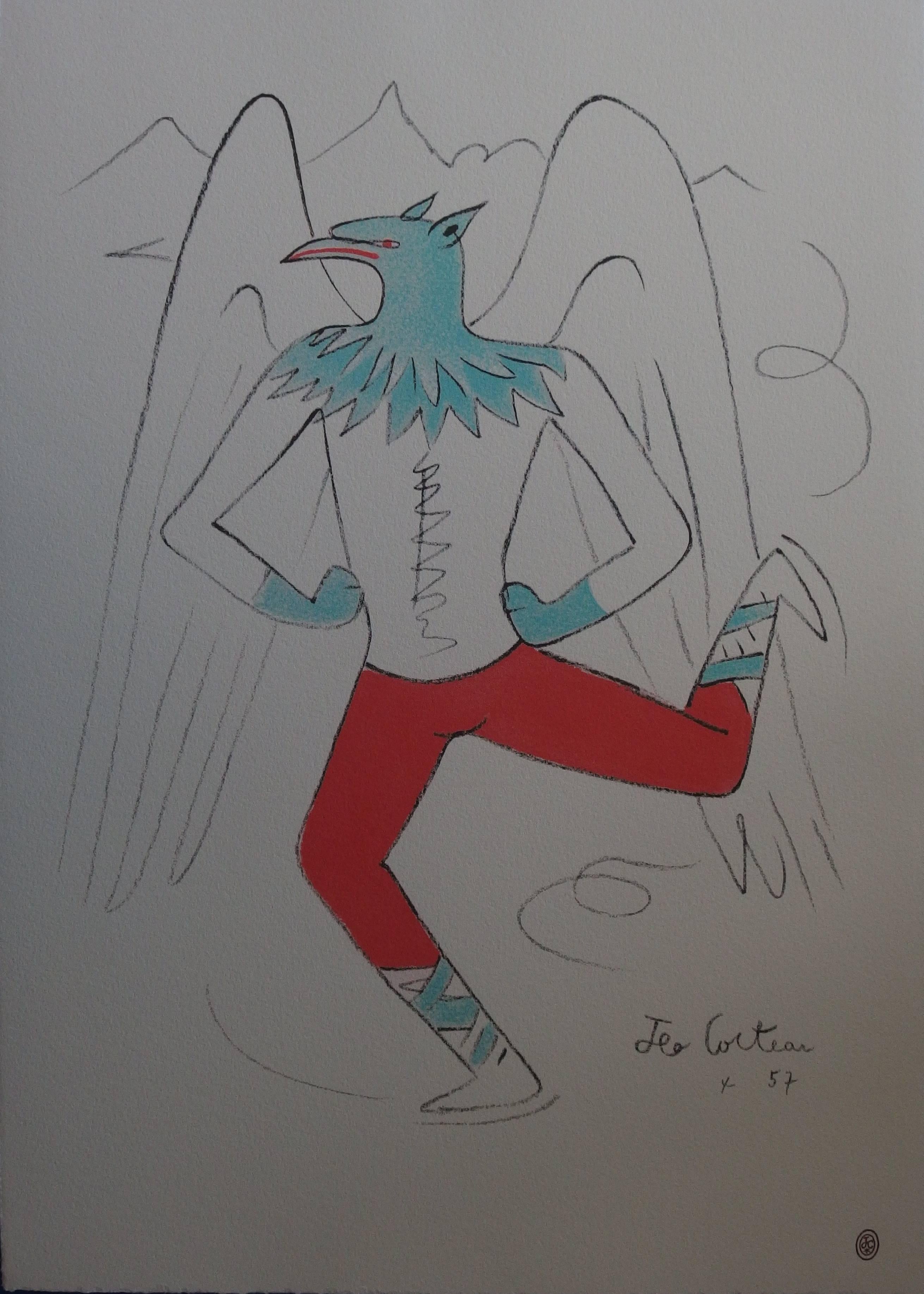 Jean Cocteau Animal Print - Dancing Griffin - Lithograph