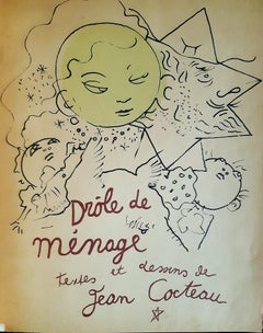 Vintage Drôle de Ménage -  Rare Book Illustrated by Jean Cocteau - 1948