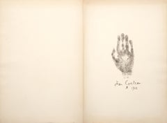 Empreinte. La main droite de Jean Cocteau, Lithograph by Jean Cocteau