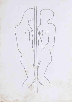 Garçons - Original Photolitograph by Jean Cocteau - Mid 20th Century