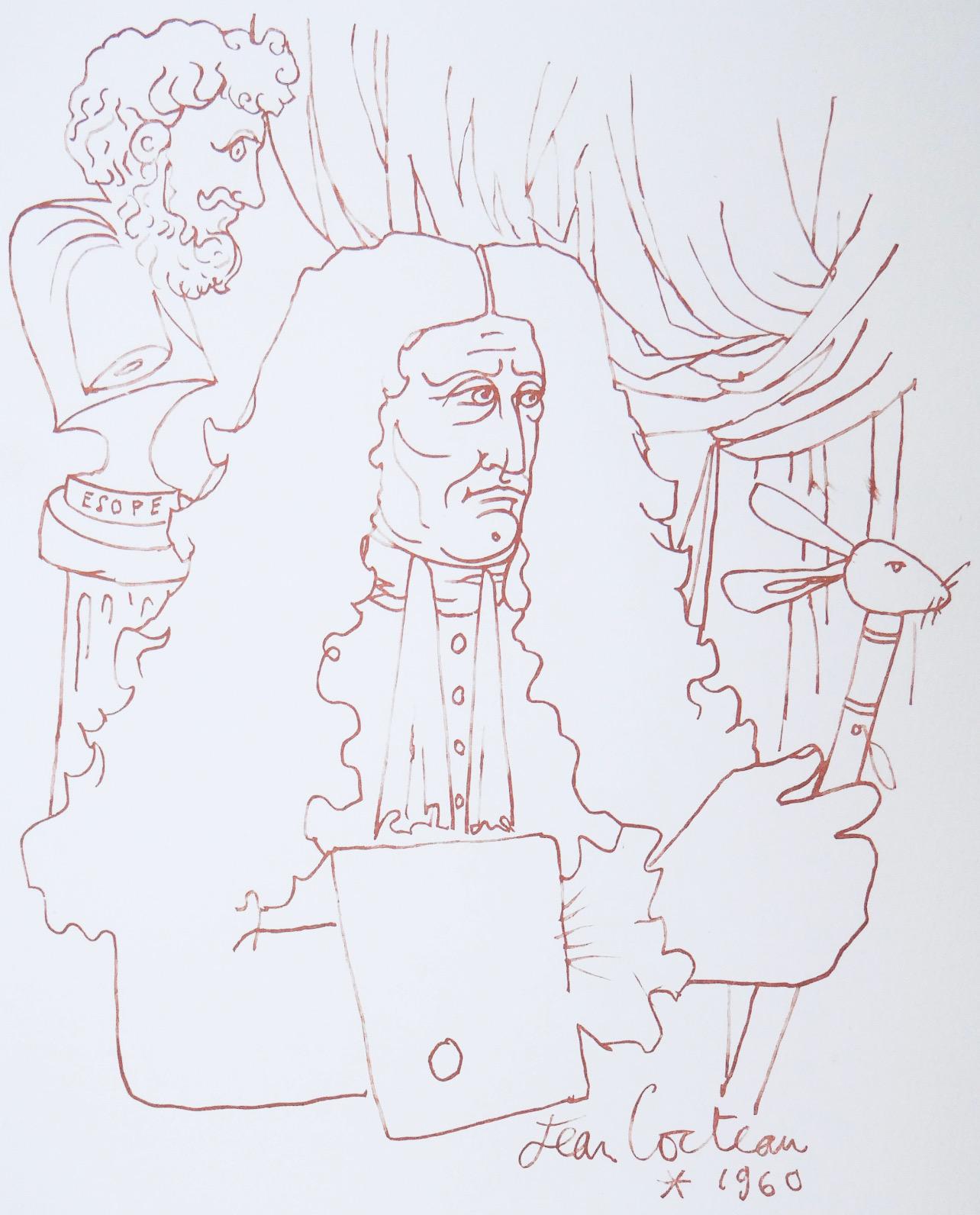 Woodcut on vélin d'Arches paper. Inscription: signed in the plate and unnumbered, as issued. Good condition. Notes: from the folio, Vingt fables de La fontaine, 1961. Published by Éditions Jaspard Polus et Cie, Monaco; printed by Imprimerie du