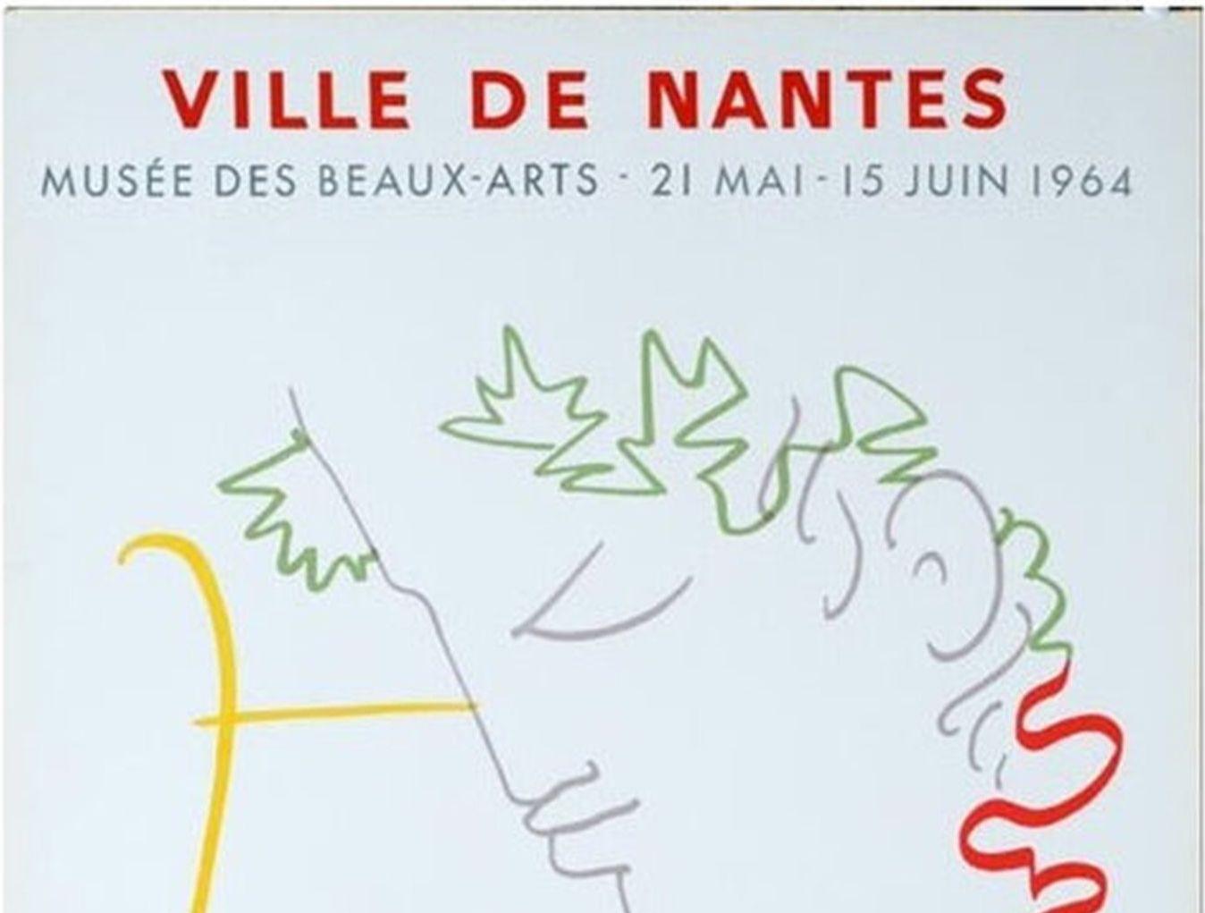 Hommage for Ville de Nantes Lithograph Poster, Jean Cocteau For Sale 3