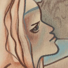 Homme Accoudé . Tapestry  " E.A Kia Ora «