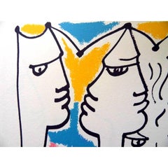 Jean Cocteau (after) - Europe Bridge of Civlizations - Lithograph