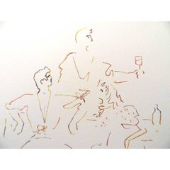 Jean Cocteau (après)  Fête espagnole - Lithographie
