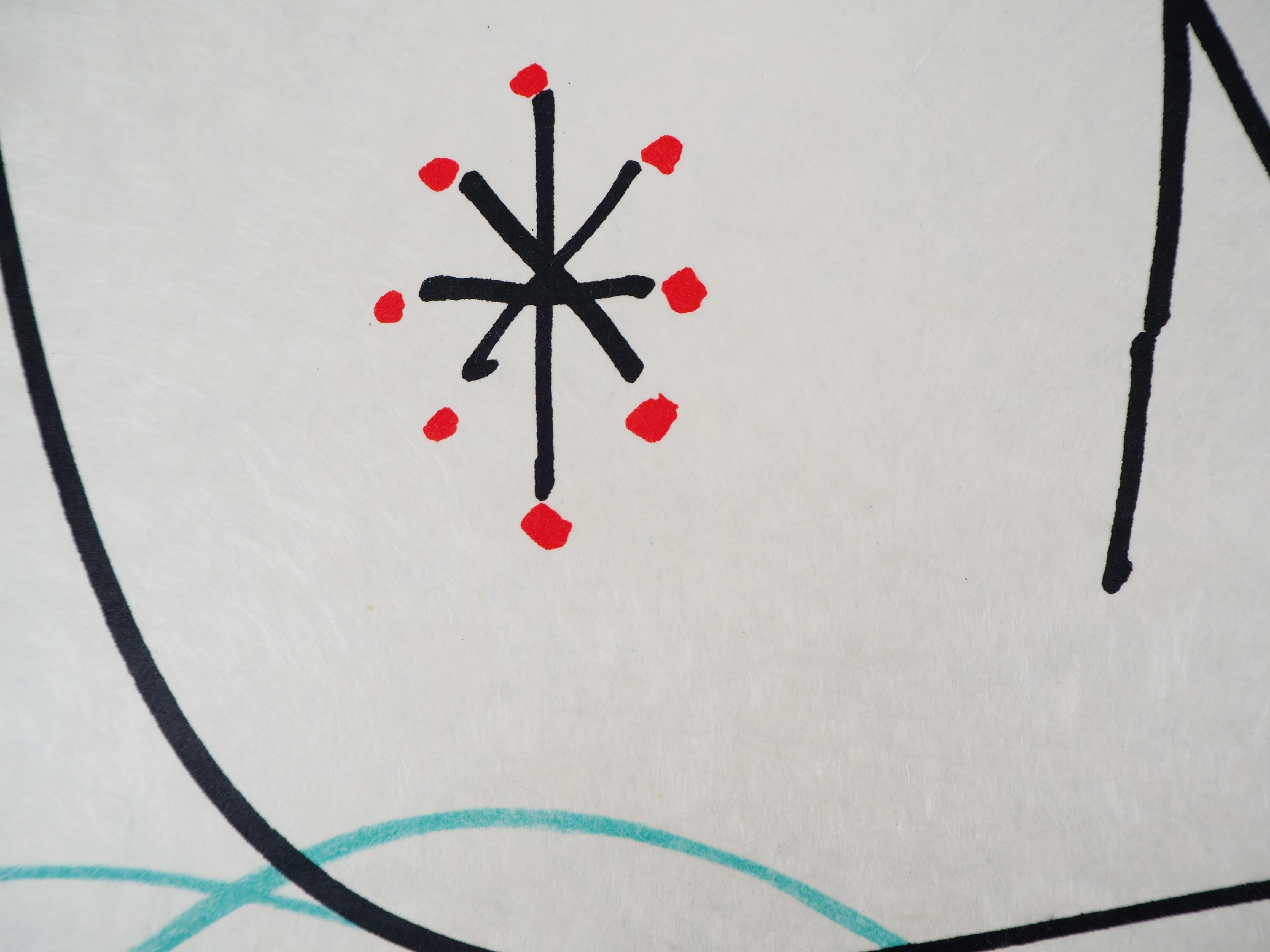 Jean COCTEAU and Raymond MORETTI : A memorie - Original Hansigned Lithograph 1