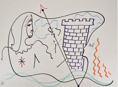 Jean COCTEAU and Raymond MORETTI : A memory - Original Hansigned Lithograph