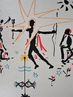 Jean COCTEAU and Raymond MORETTI : Celebration - Original Hansigned Lithograph