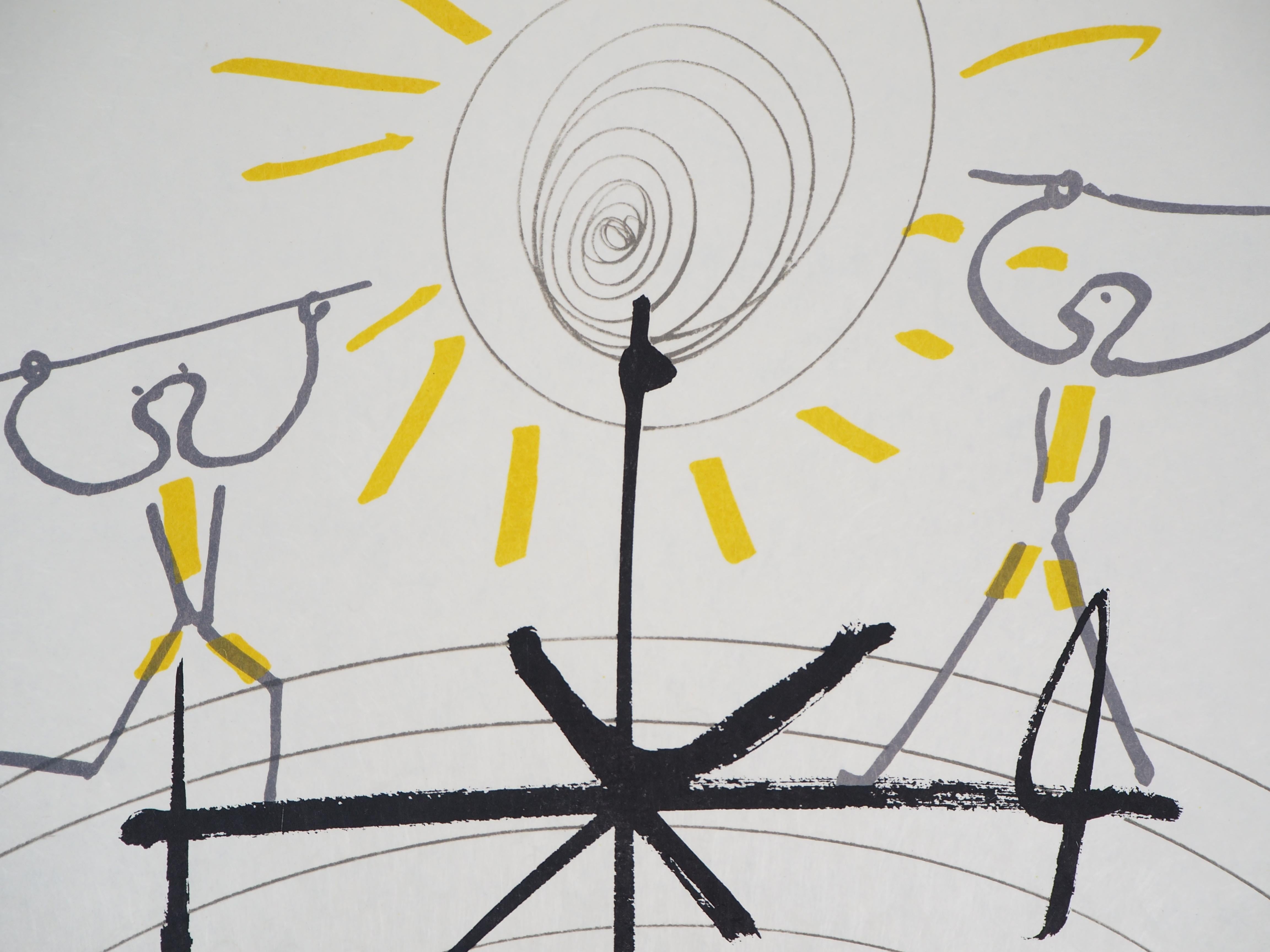 Jean Cocteau e Raymond Moretti: Ballerini, litografia originale firmata in vendita 5