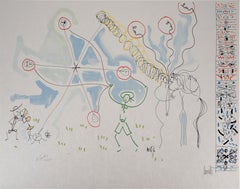 Jean COCTEAU y Raymond MORETTI : Días Felices - Litografía original Hansigned