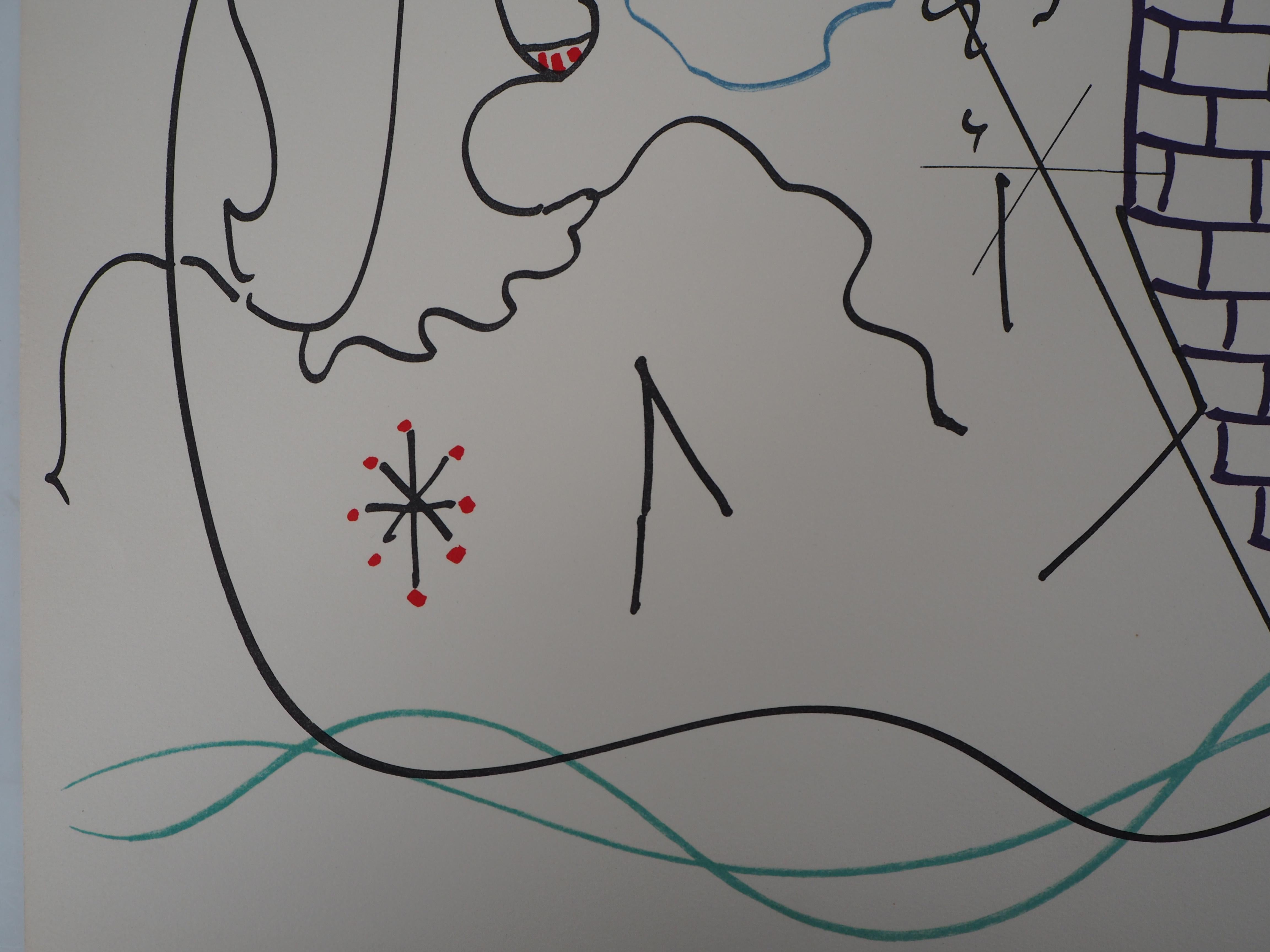 Jean COCTEAU and Raymond MORETTI - Original Lithograph, 1973 - Print by Jean Cocteau