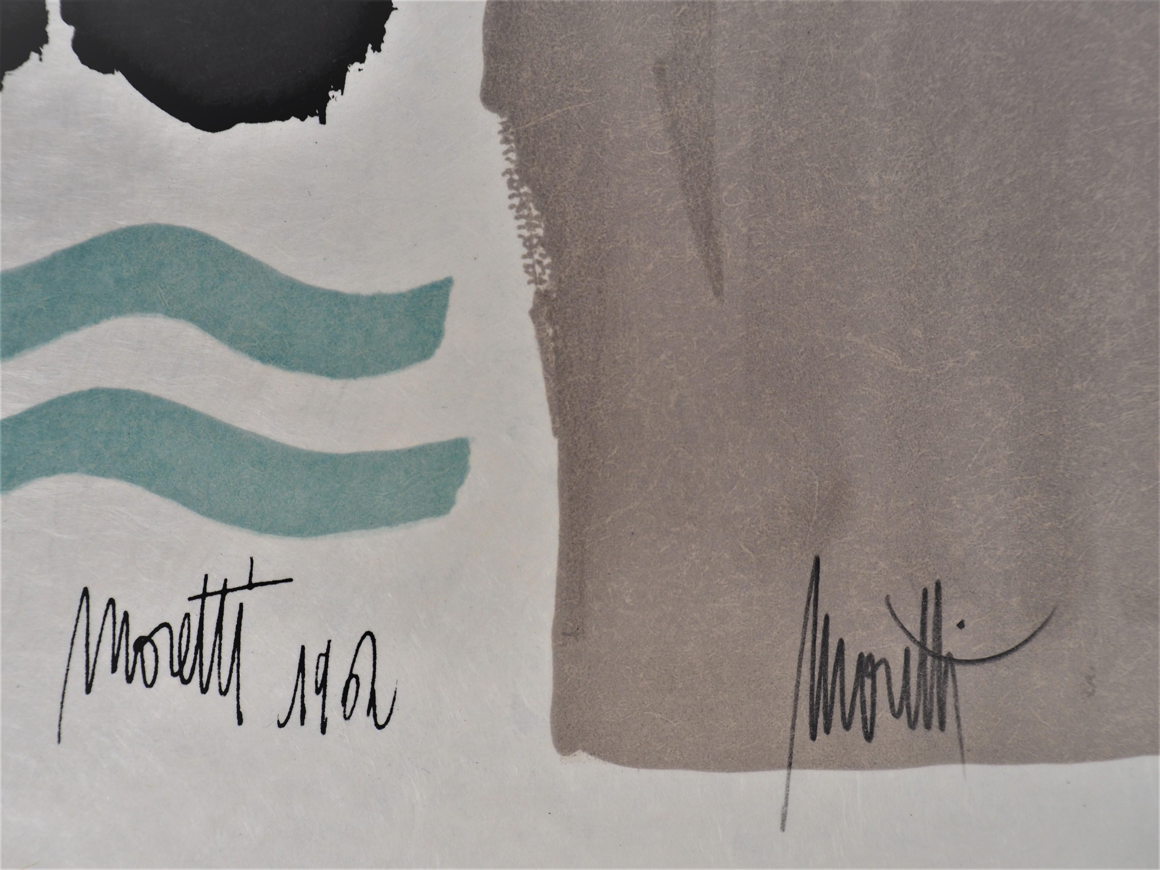 Jean Cocteau e Raymond Moretti : Ritratto - Litografia originale firmata in vendita 3