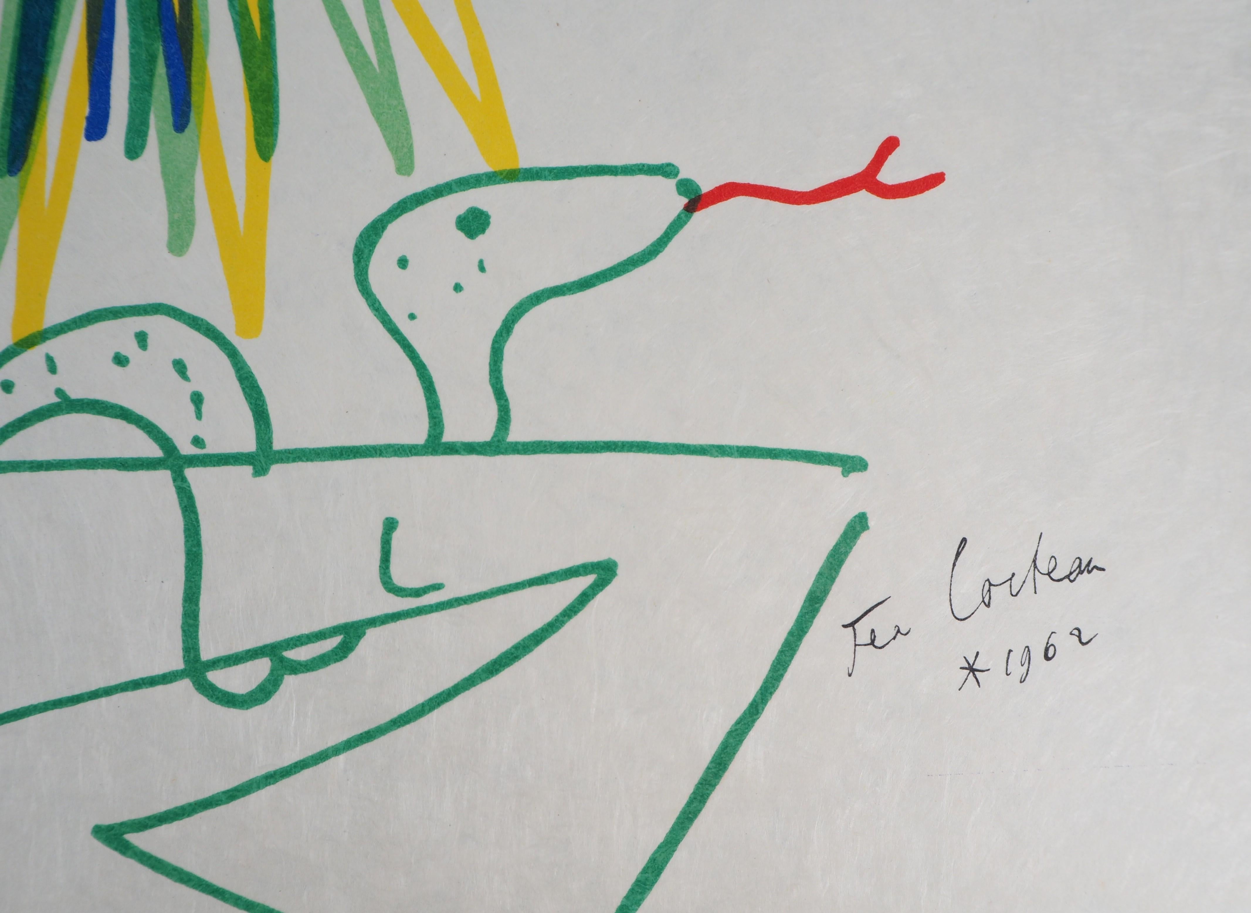Jean Cocteau e Raymond Moretti: L'Avventura - Litografia originale firmata da Hans 2