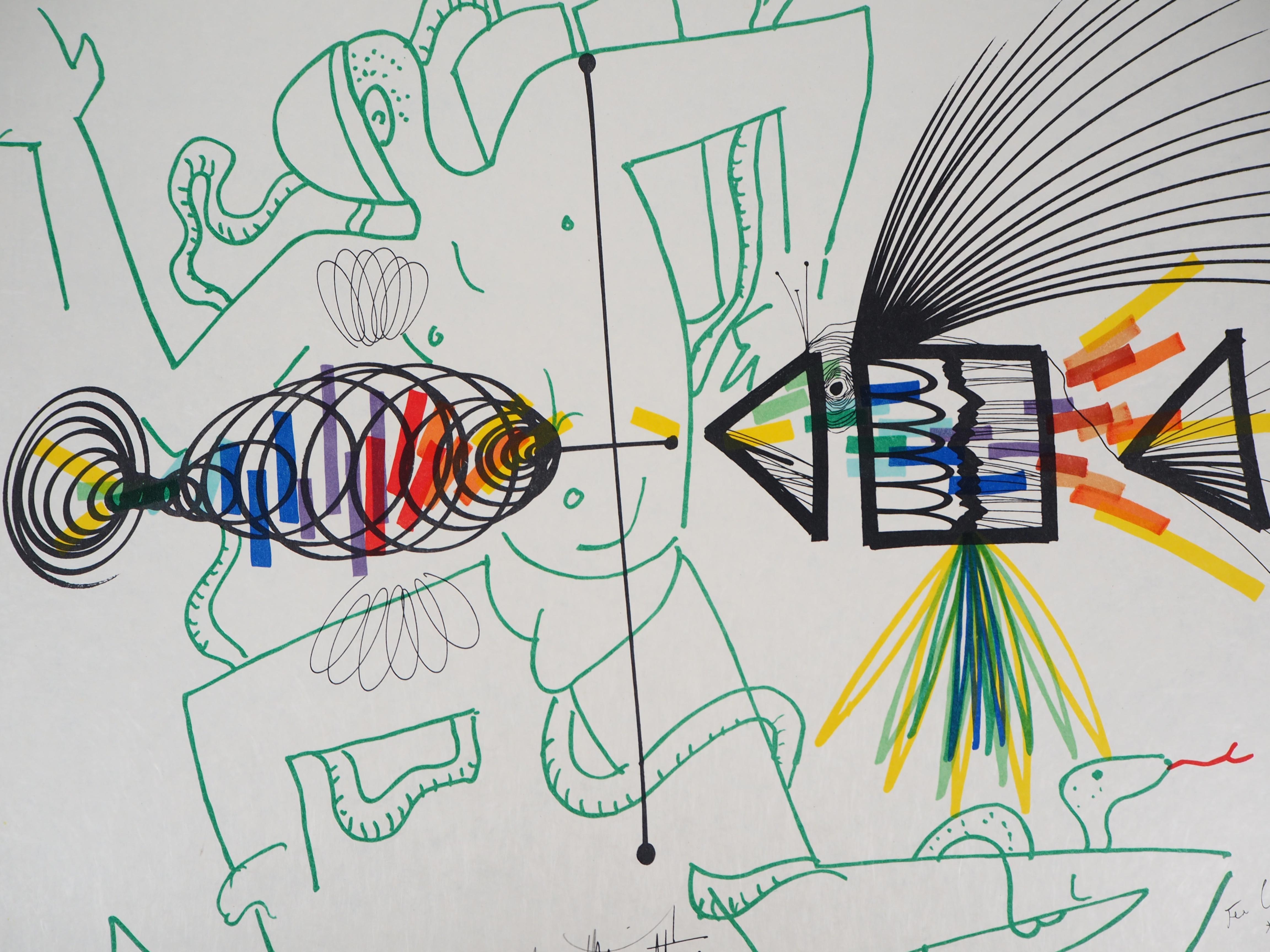 Jean Cocteau e Raymond Moretti: L'Avventura - Litografia originale firmata da Hans 3