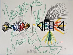 Jean Cocteau e Raymond Moretti: L'Avventura - Litografia originale firmata da Hans