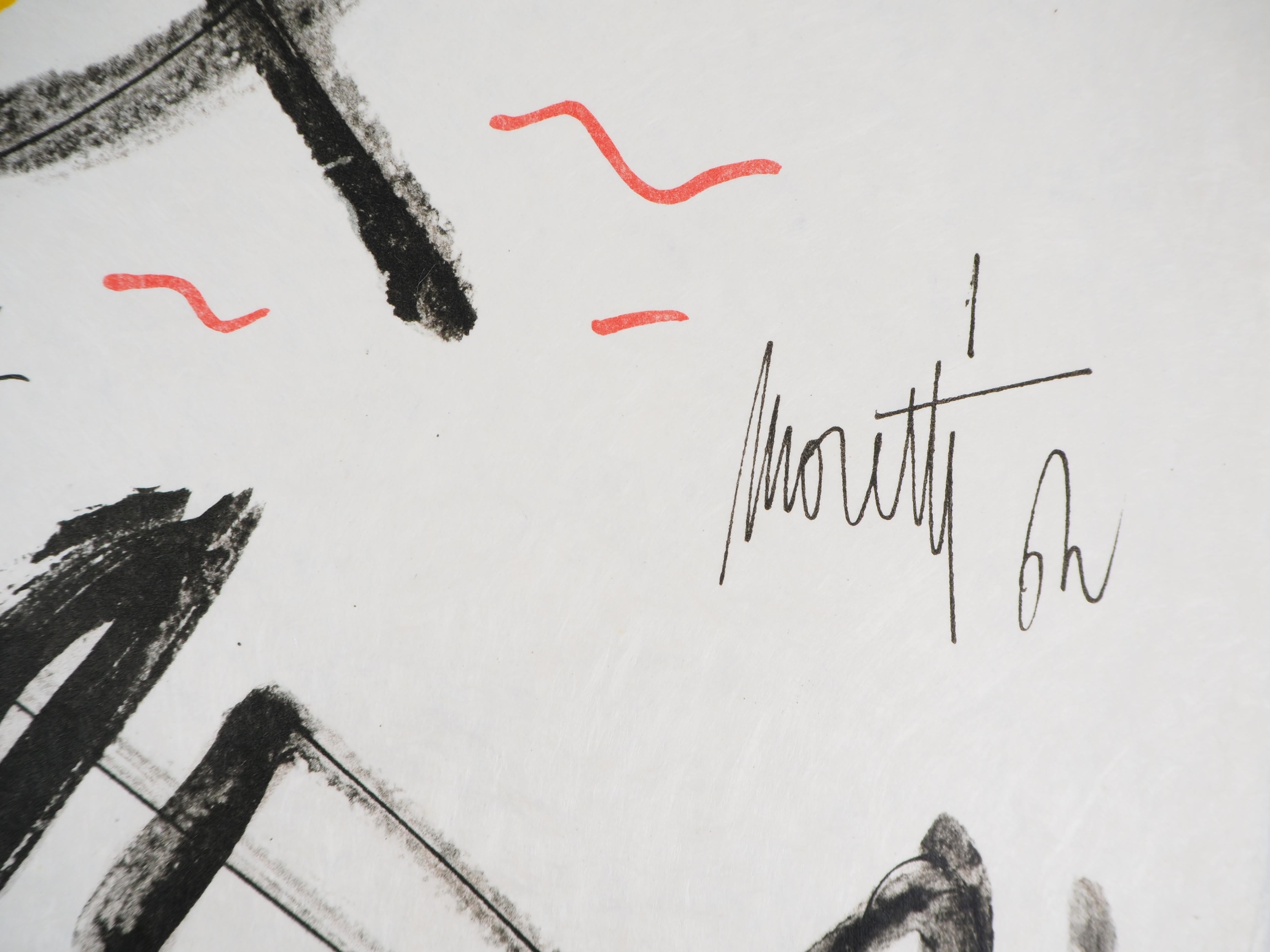 Jean Cocteau and Raymond Moretti
Earth's Evolution 

Original lithograph
Printed signature in the plate, handsigned by Raymond Moretti
Numbered 1/79 - Very look for proof bearing n°1
On Arches vellum 50 x 65 cm (c. 19.6 x 25.5 inch)

The edition was